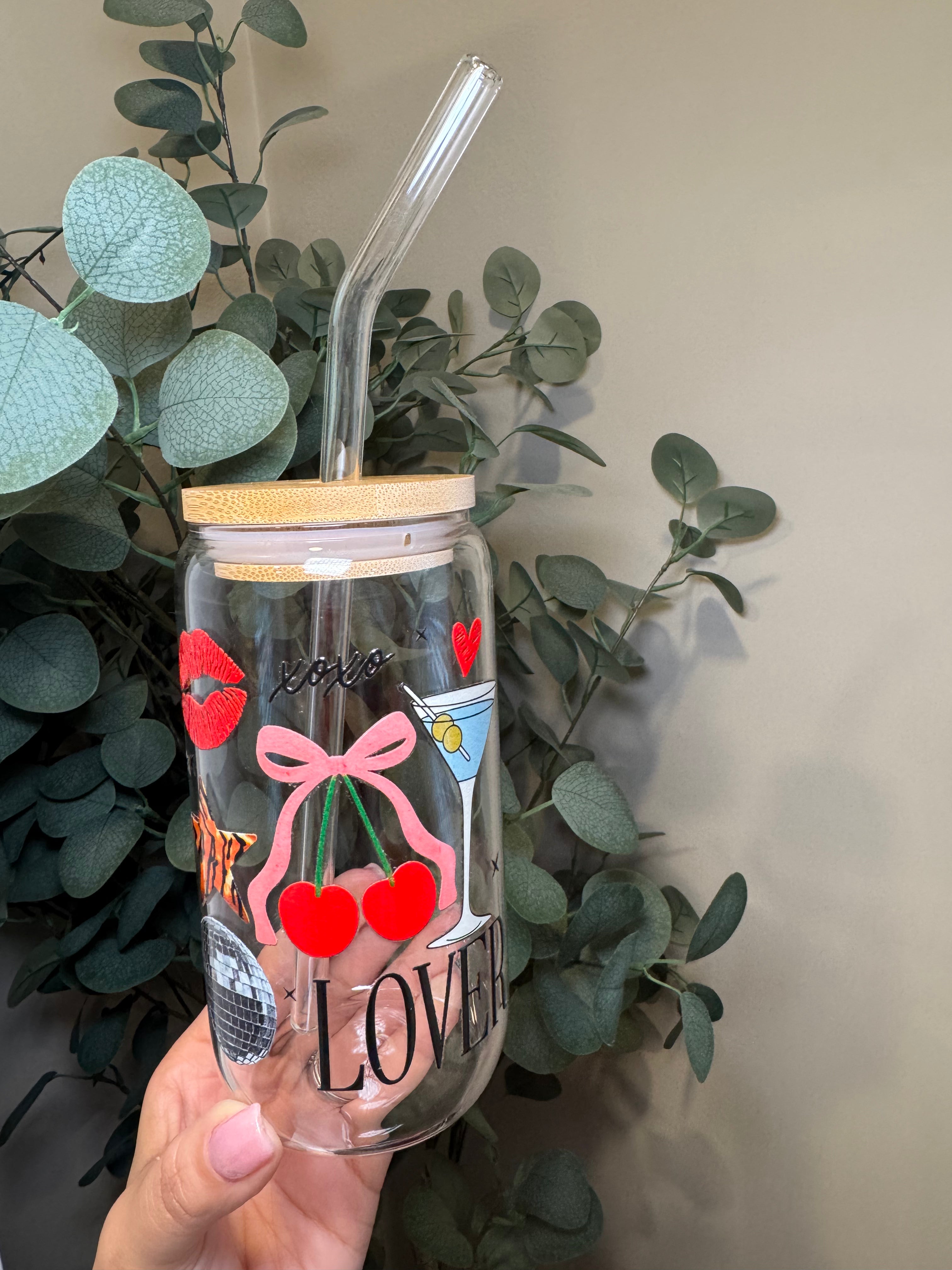 Lover - 16 Oz Glass Can – Hand wash only