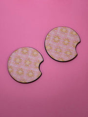 Patchwork Sunflowers - Car Coaster (Pack of 2)