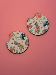 Cocktail Cats - Car Coaster (Pack of 2)
