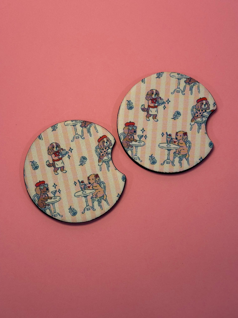 Cafe Pups - Car Coaster (Pack of 2)