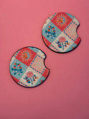 Celestial Patchwork - Car Coaster (Pack of 2)