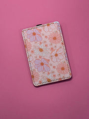 Pink Floral - ID Badge Holder with Lanyard