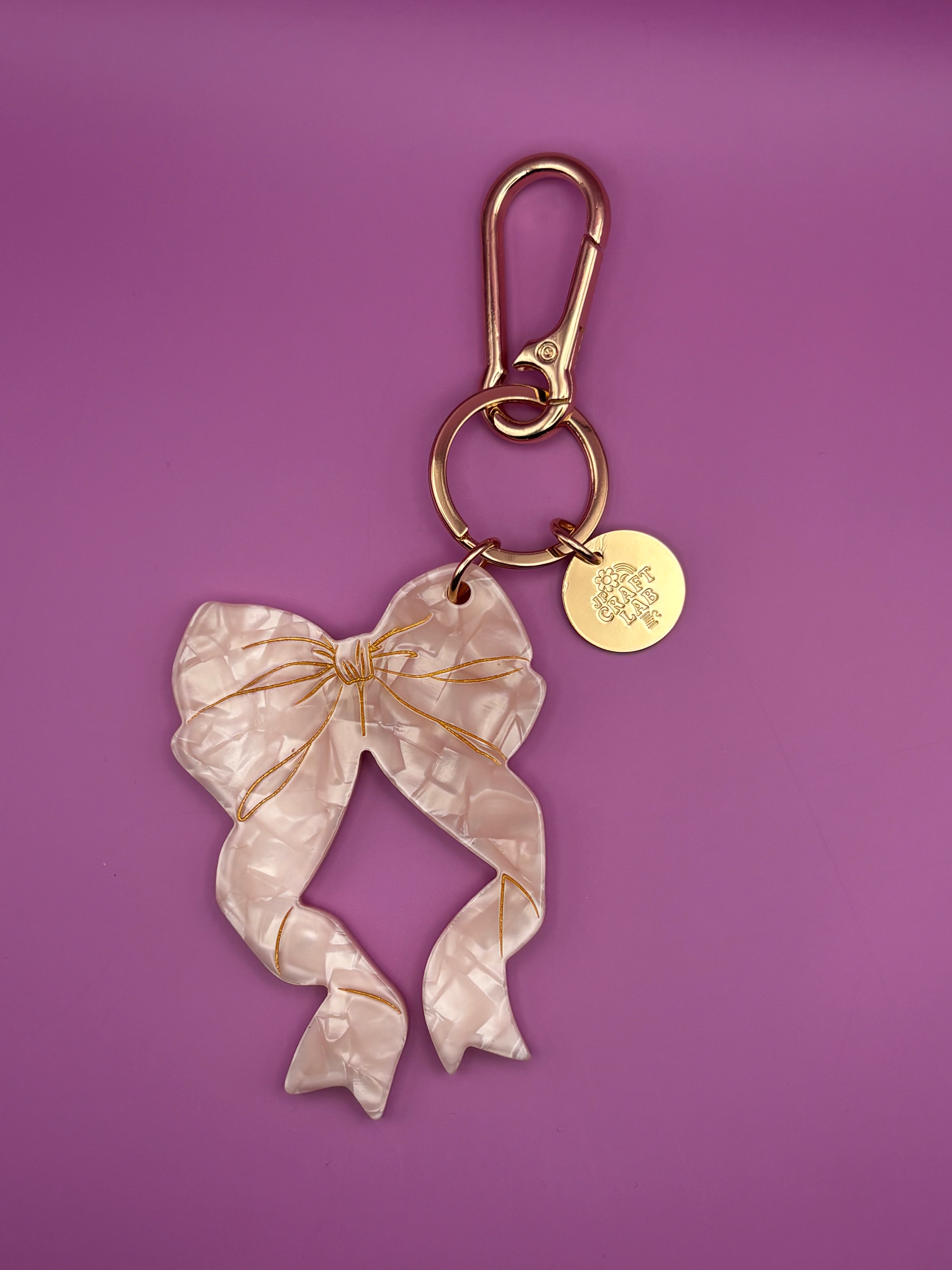 Bow - Acetate Bag Charm