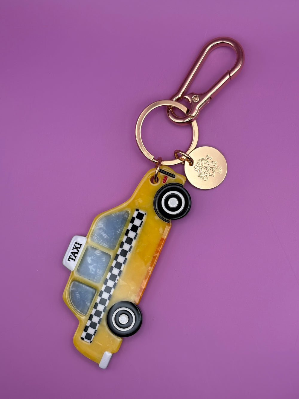 Taxi - Acetate Bag Charm