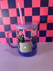 It's An Add to Cart Kind of Day - Glass Mug with Lid
