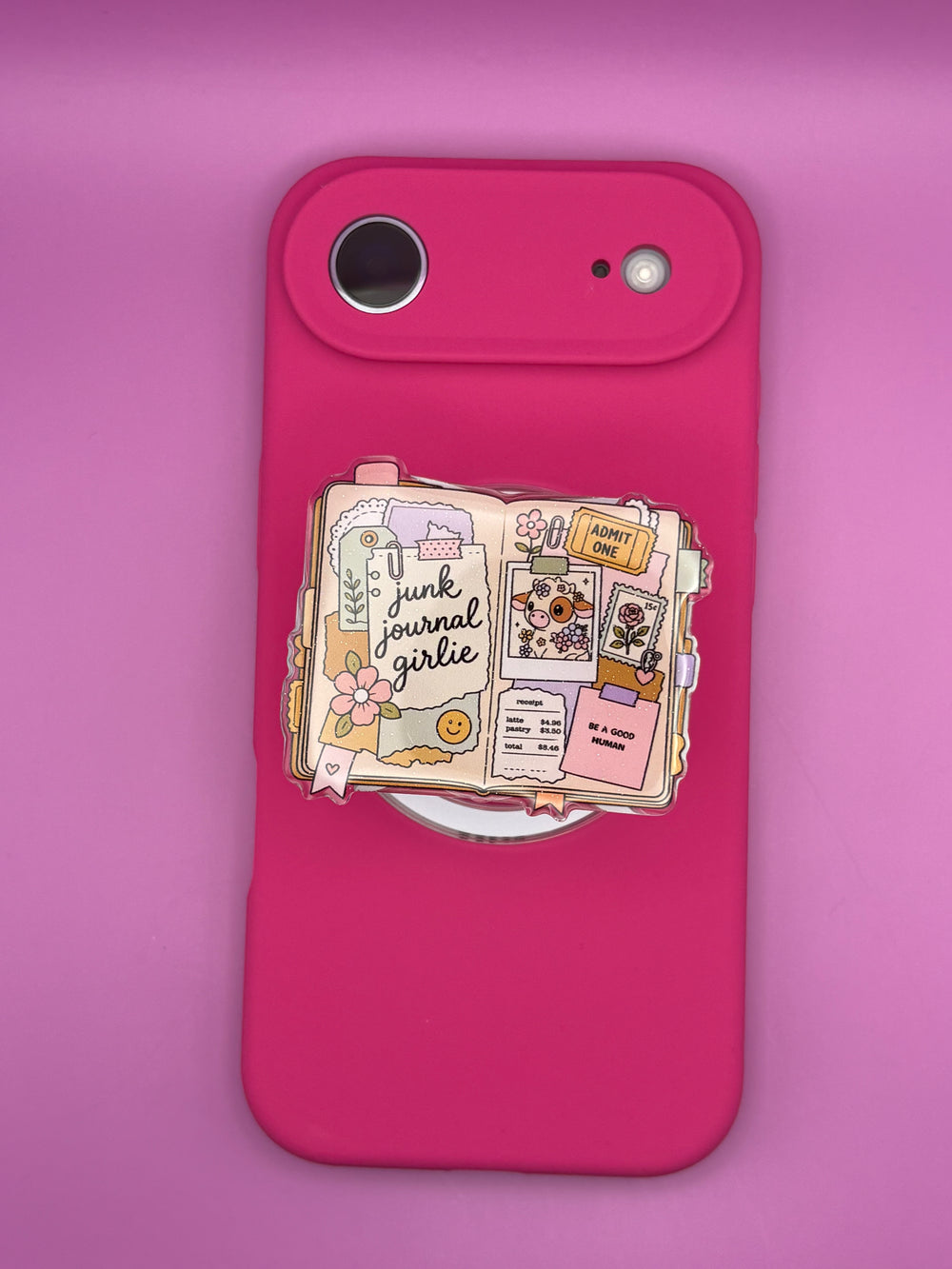"Junk Journal Girlie"- Phone & E-Reader MagSafe Grip