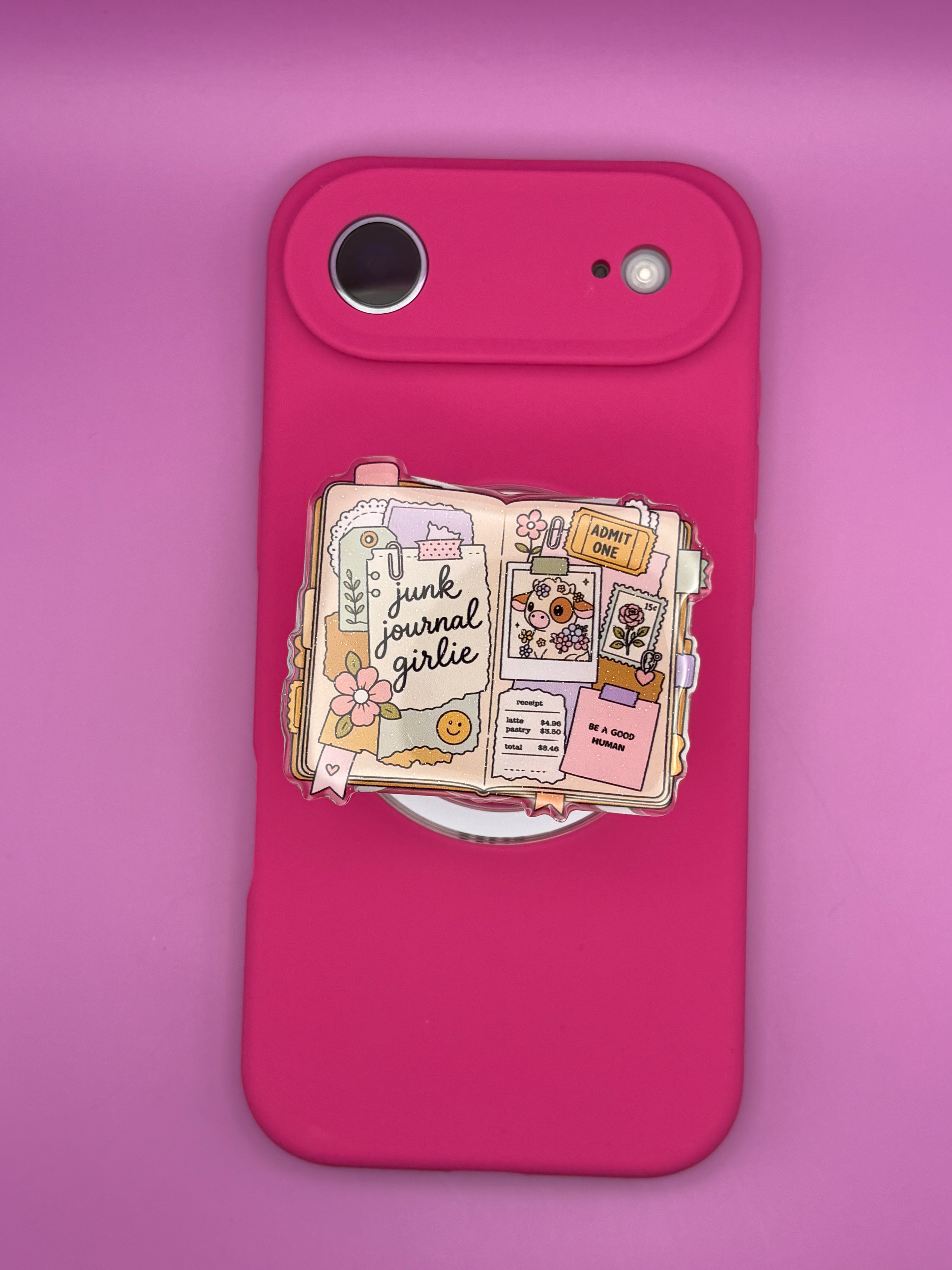 "Junk Journal Girlie"- Phone & E-Reader MagSafe Grip