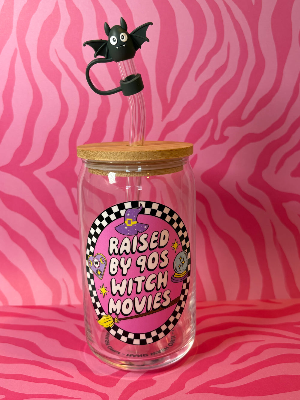 Raised by 90s Witches - 16 Oz Glass Can