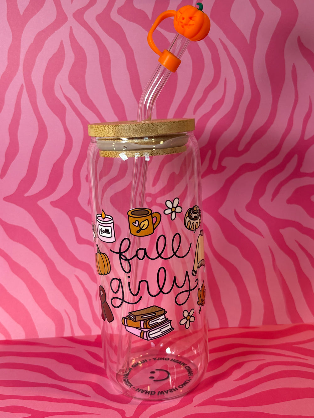 Fall Girly - 20 Oz Glass Can
