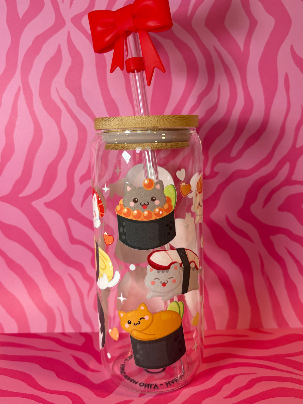 Sushi Cats - 20 Oz Glass Can