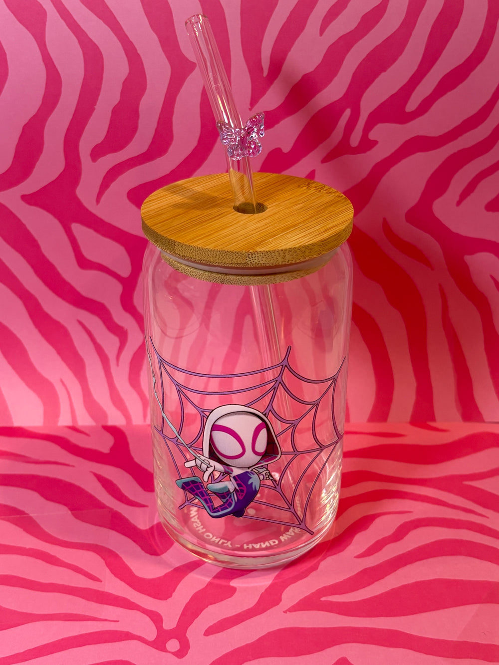 Gwen Stacy Spiderwoman - 16 Oz Glass Can