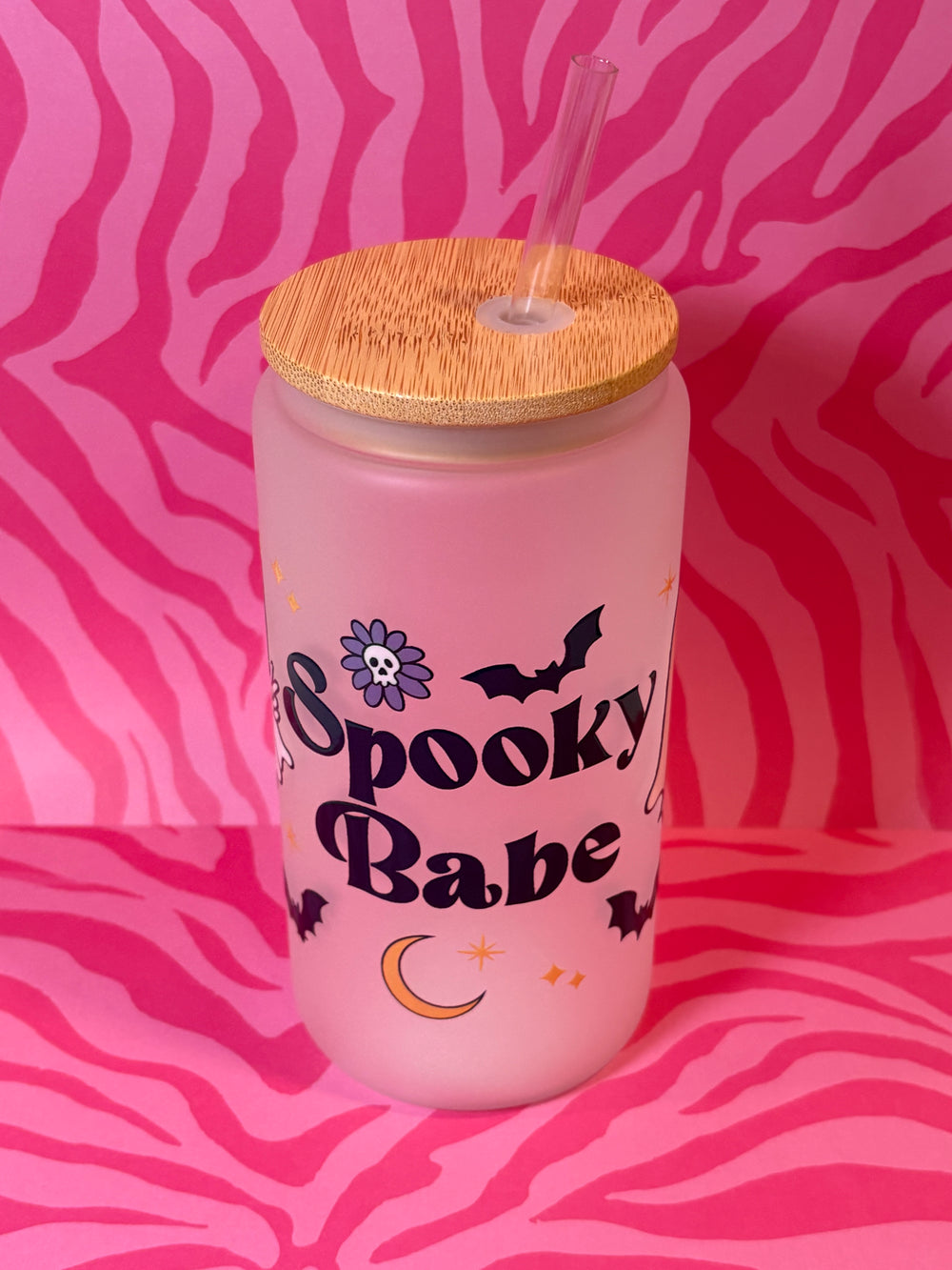 Spooky Babe - 16 Oz Glass Can