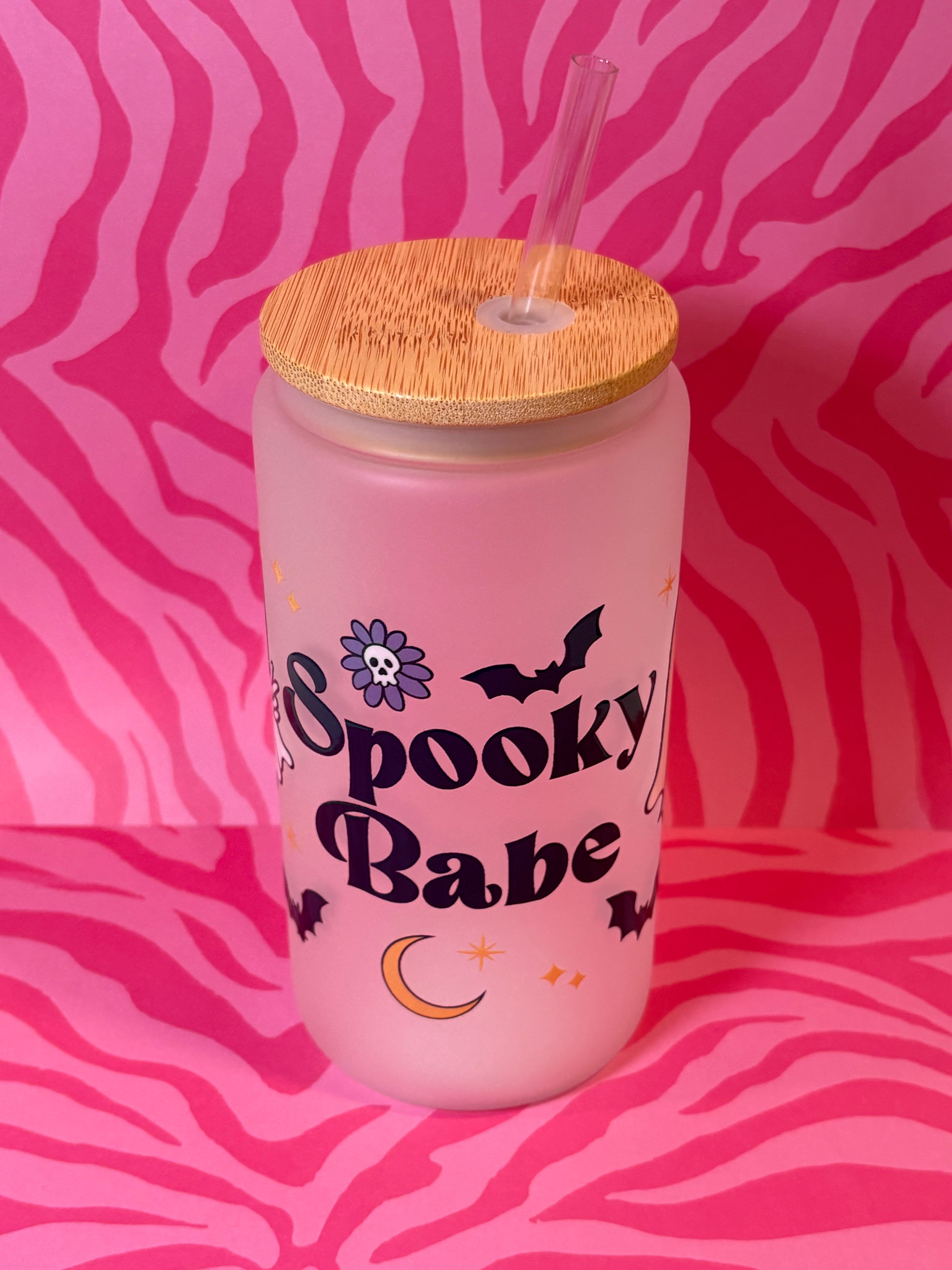 Spooky Babe - 16 Oz Glass Can
