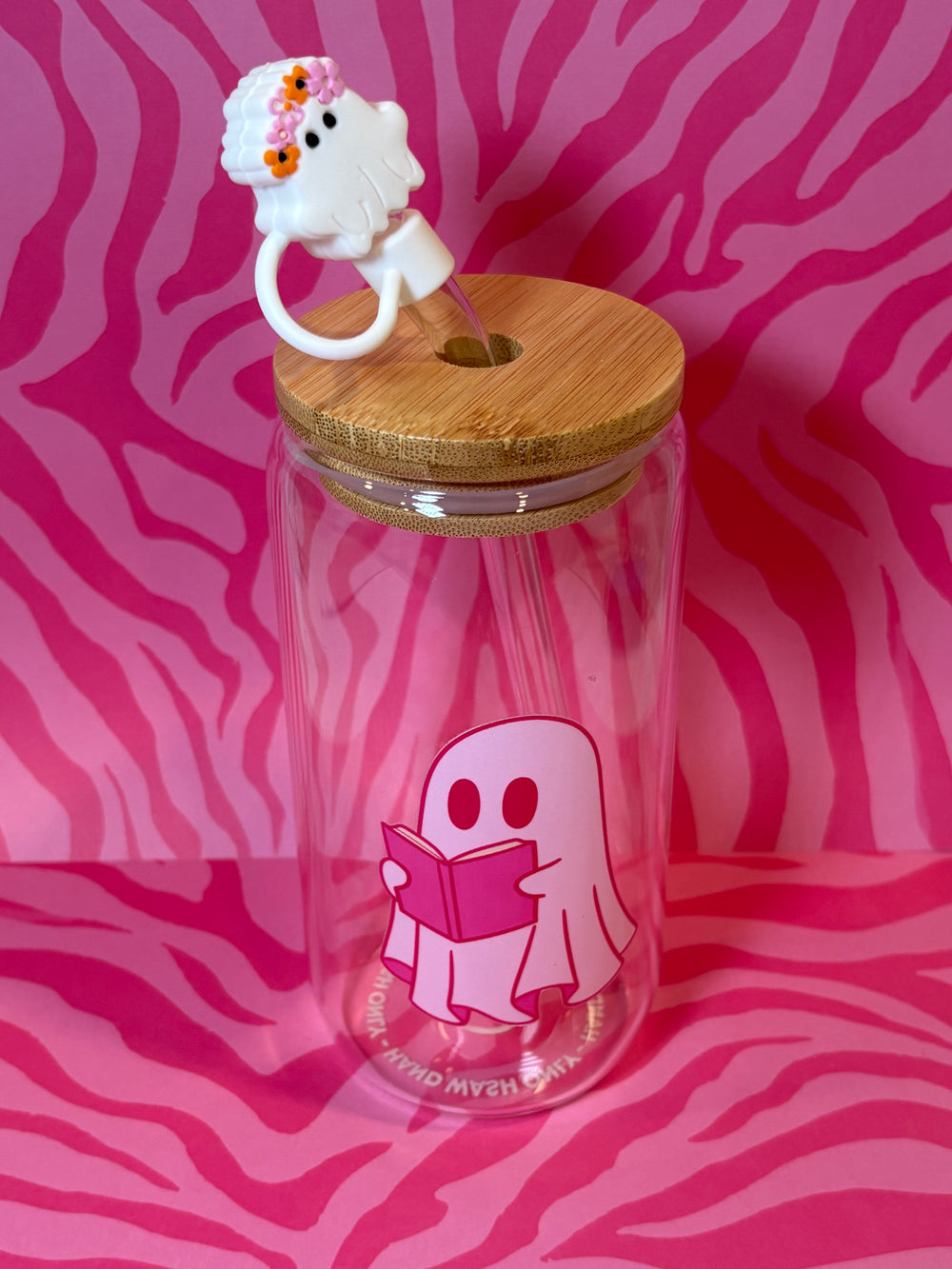 Bookish Ghost - 16 Oz Glass Can