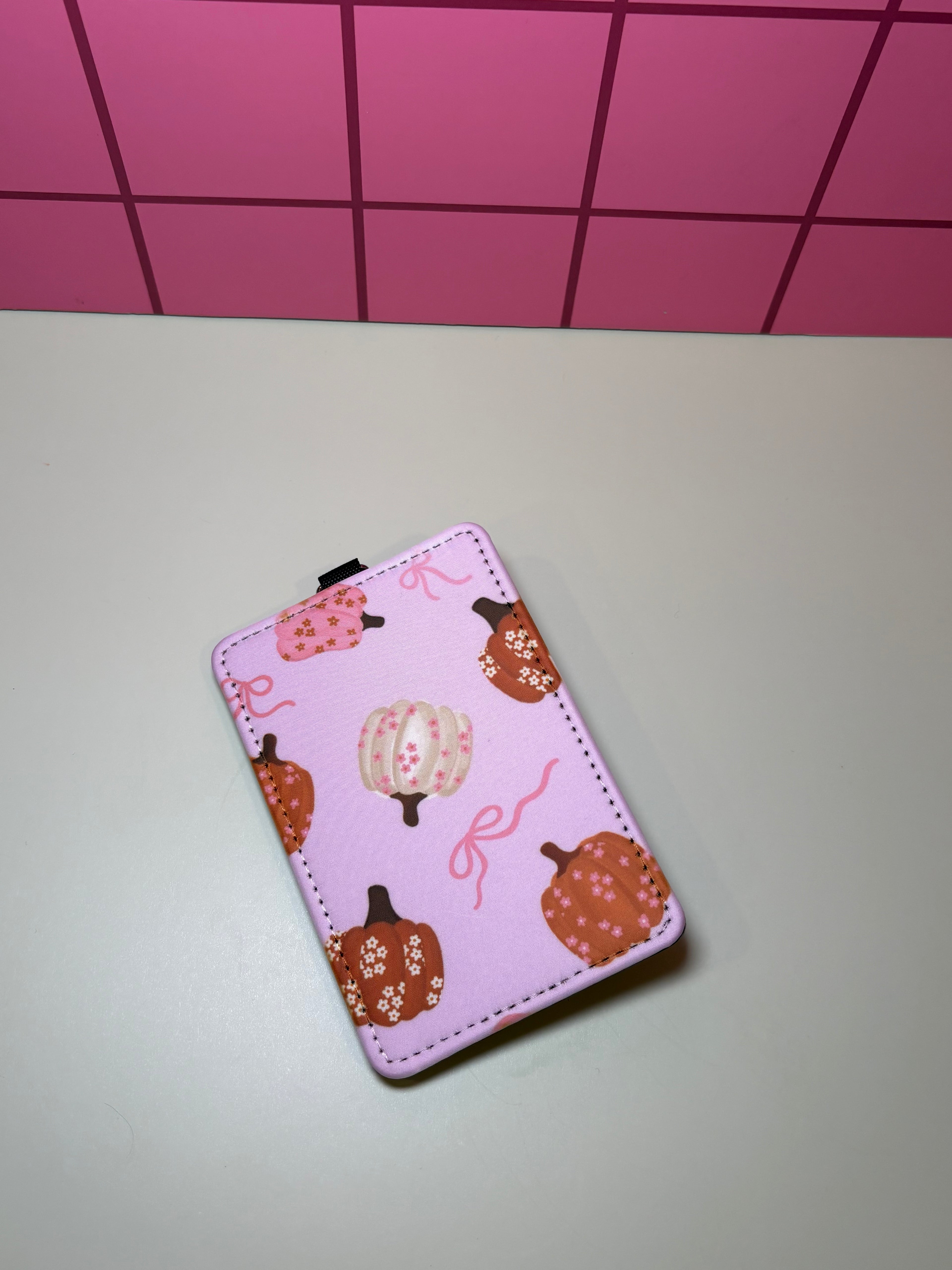Floral Pumpkins- ID Badge Holder with Lanyard