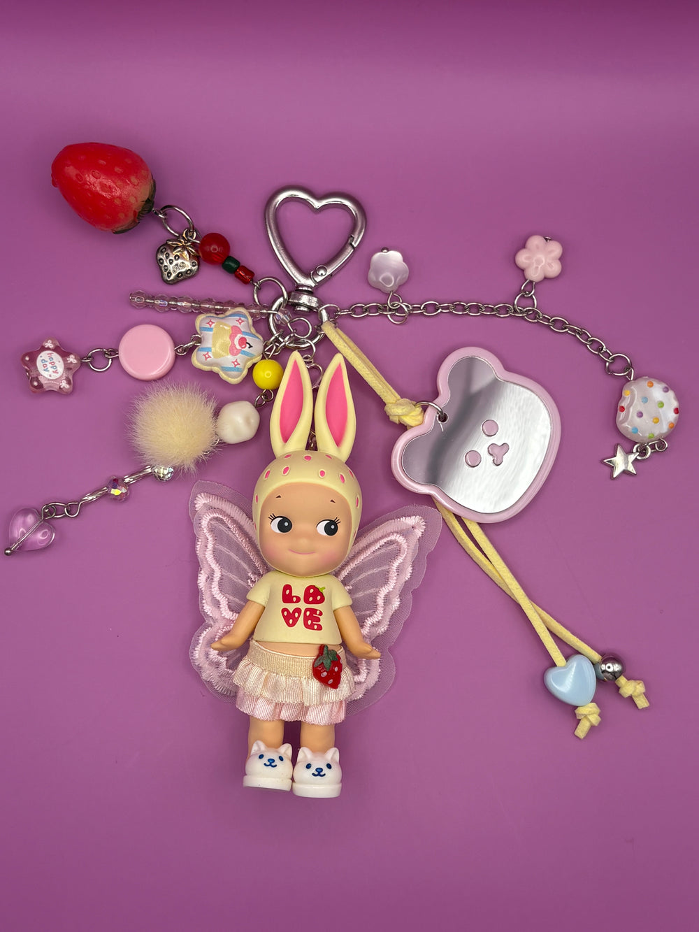 Rabbit (Strawberry Love)  - Sonny Angel Keychain