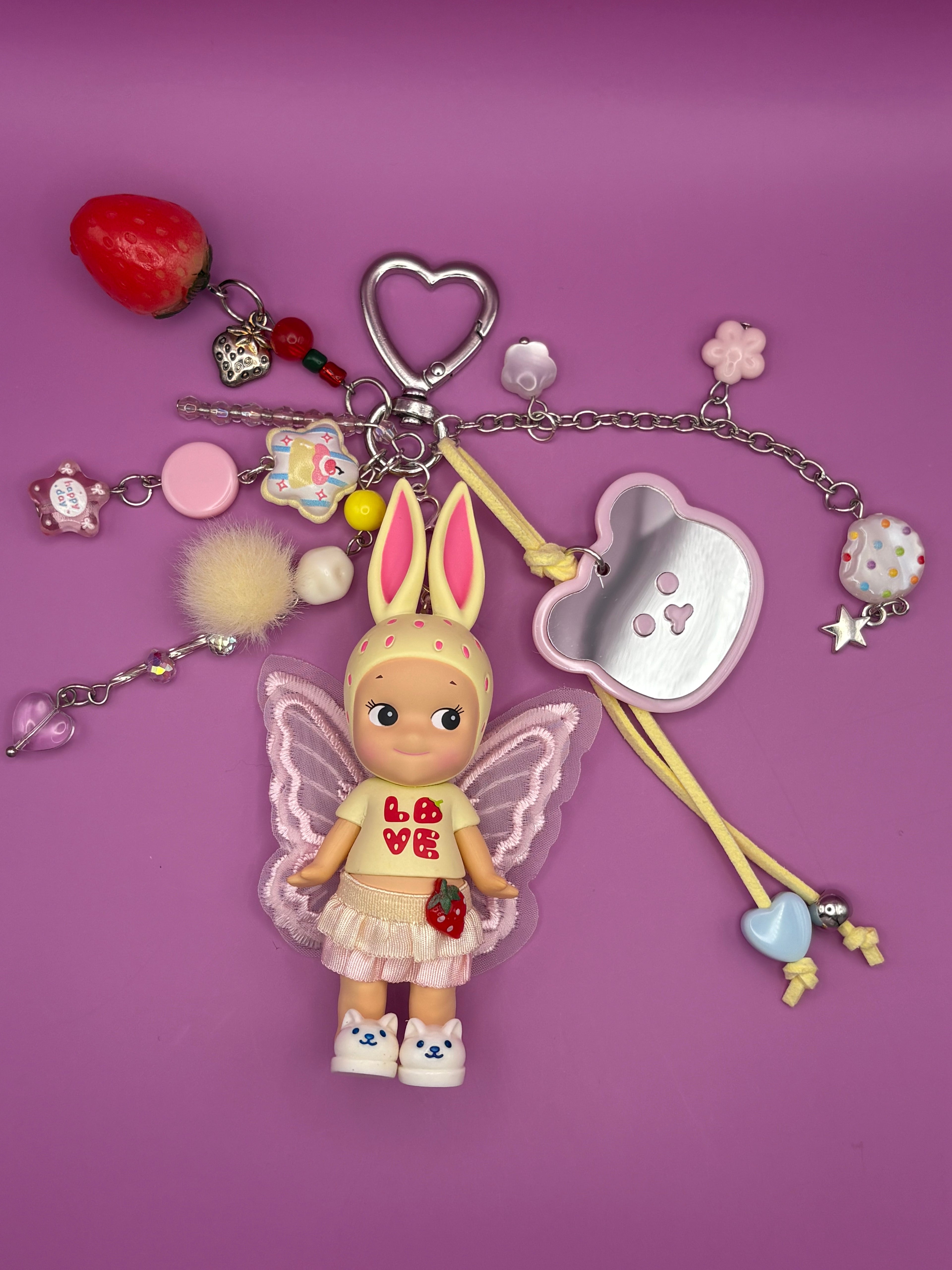 Rabbit (Strawberry Love)  - Sonny Angel Keychain