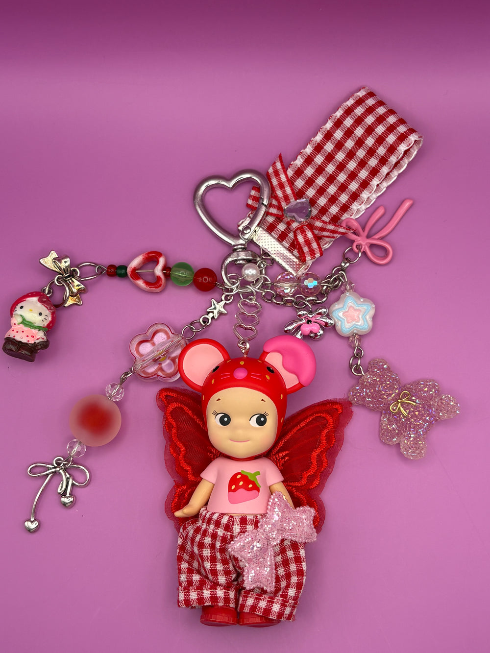 Mouse  (Strawberry Love)  - Sonny Angel Keychain