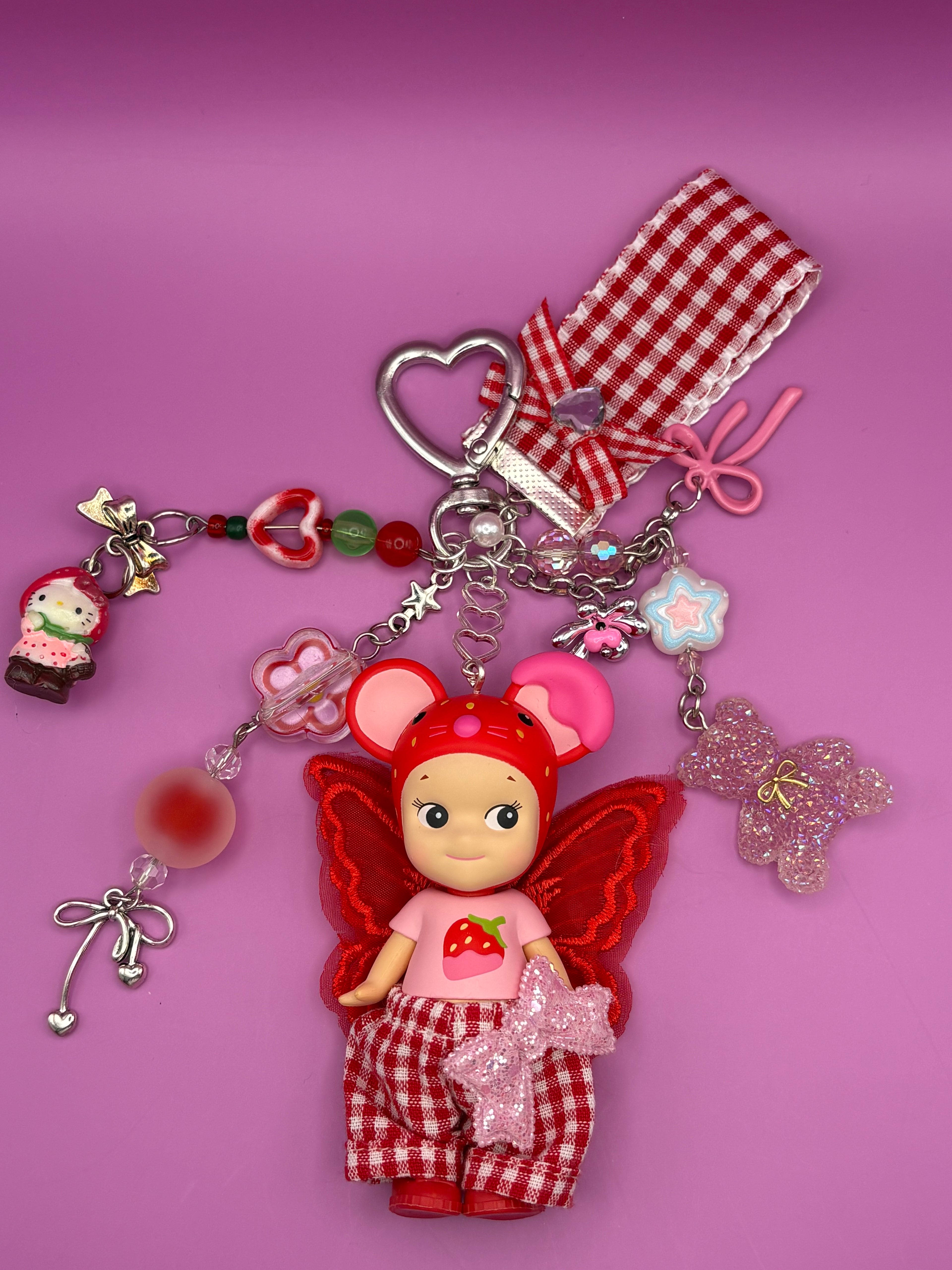 Mouse  (Strawberry Love)  - Sonny Angel Keychain