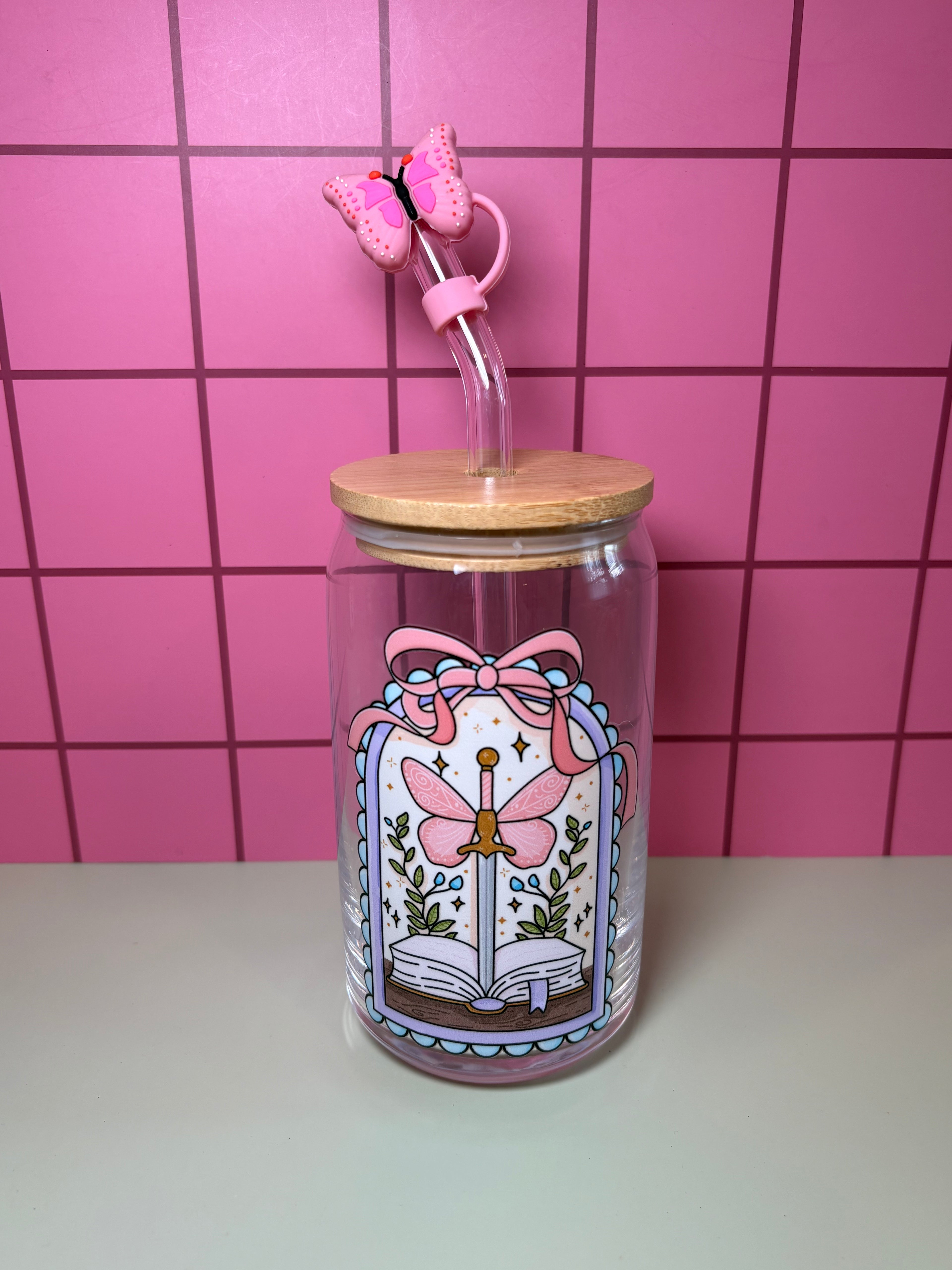 Girly Fantasy Book Lover - 16 Oz Glass Can