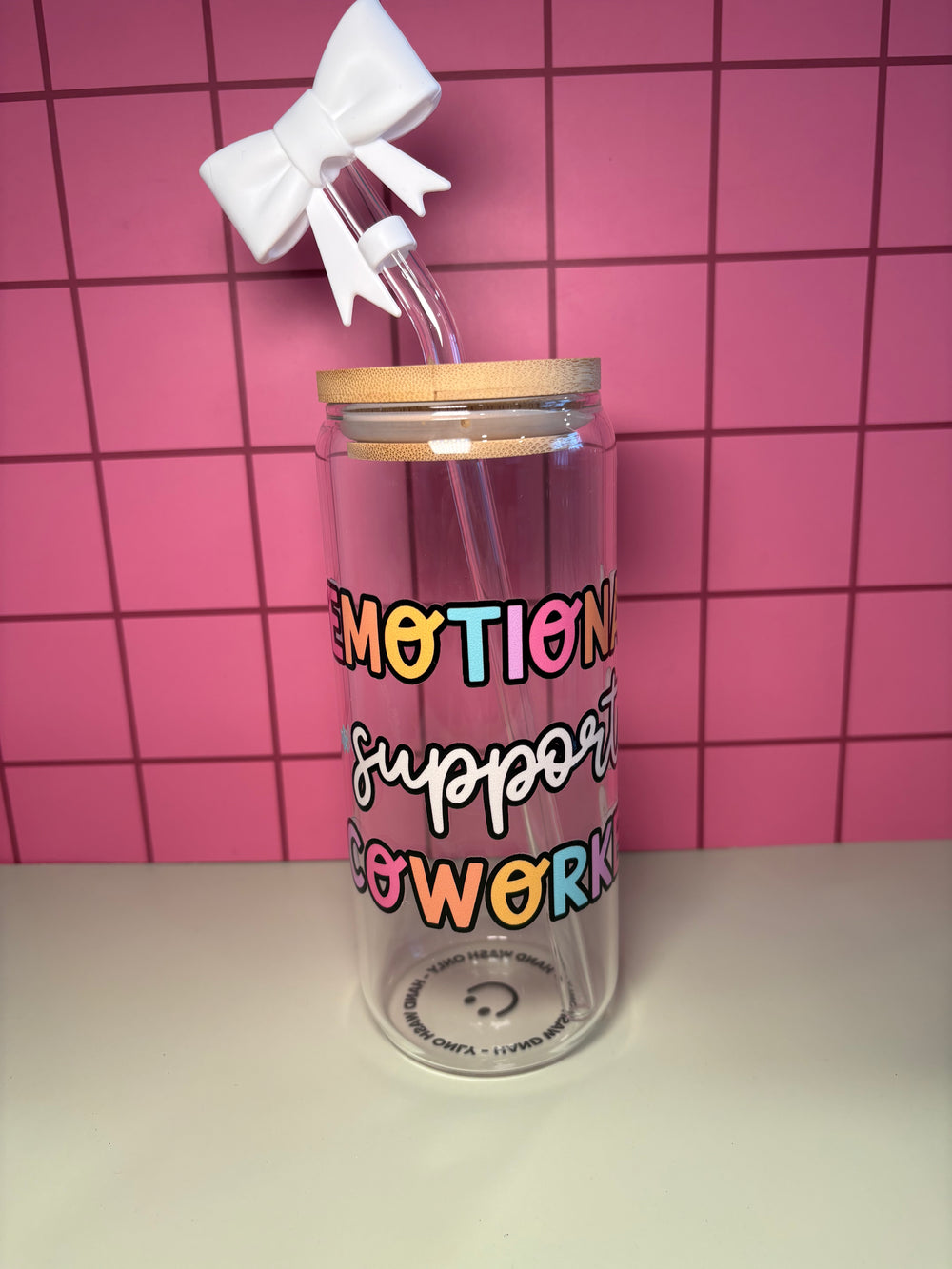 Emotional Support Coworker - 20 Oz Glass Can