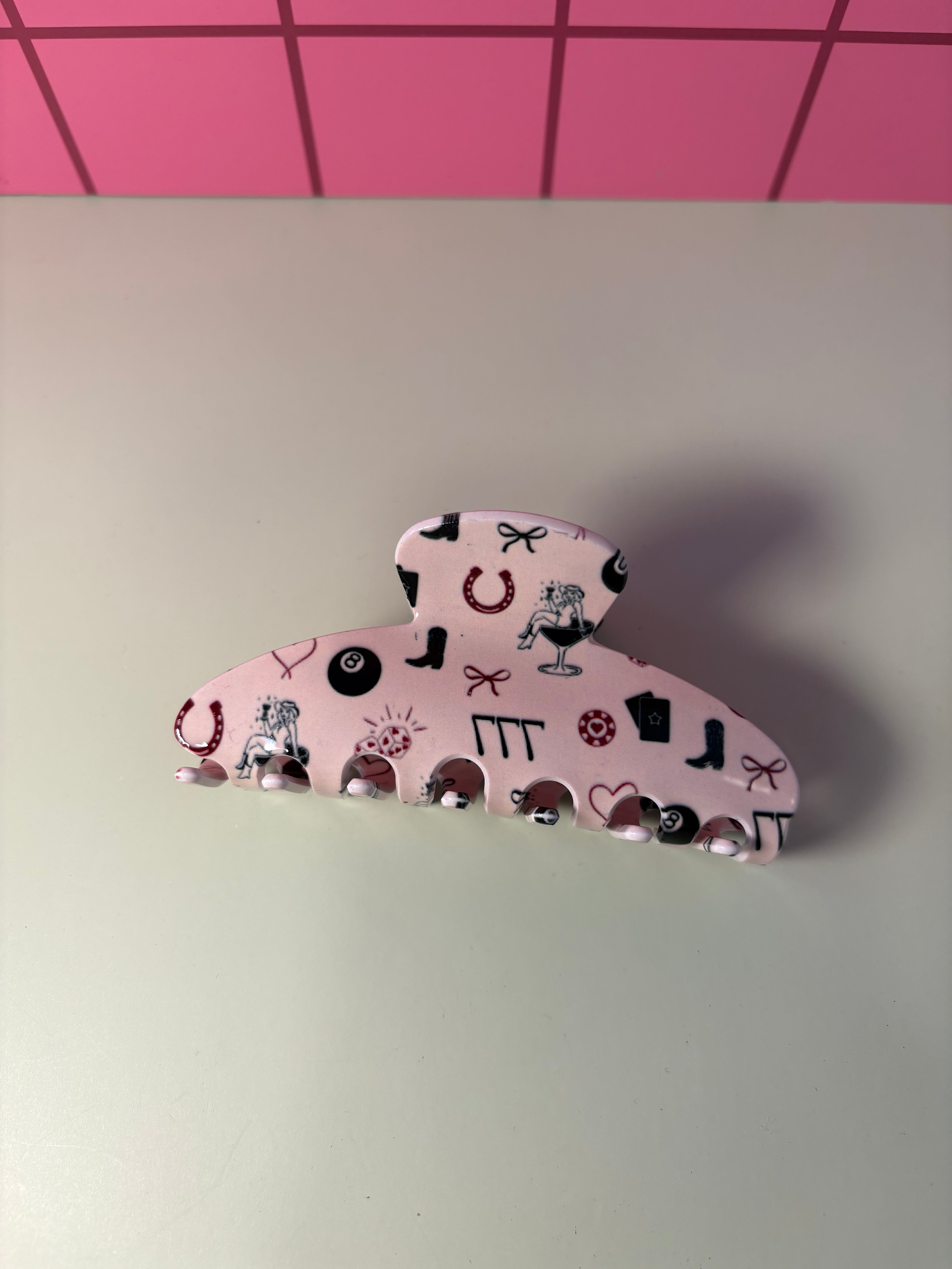Girly Lucky Icons  -  Claw Clip