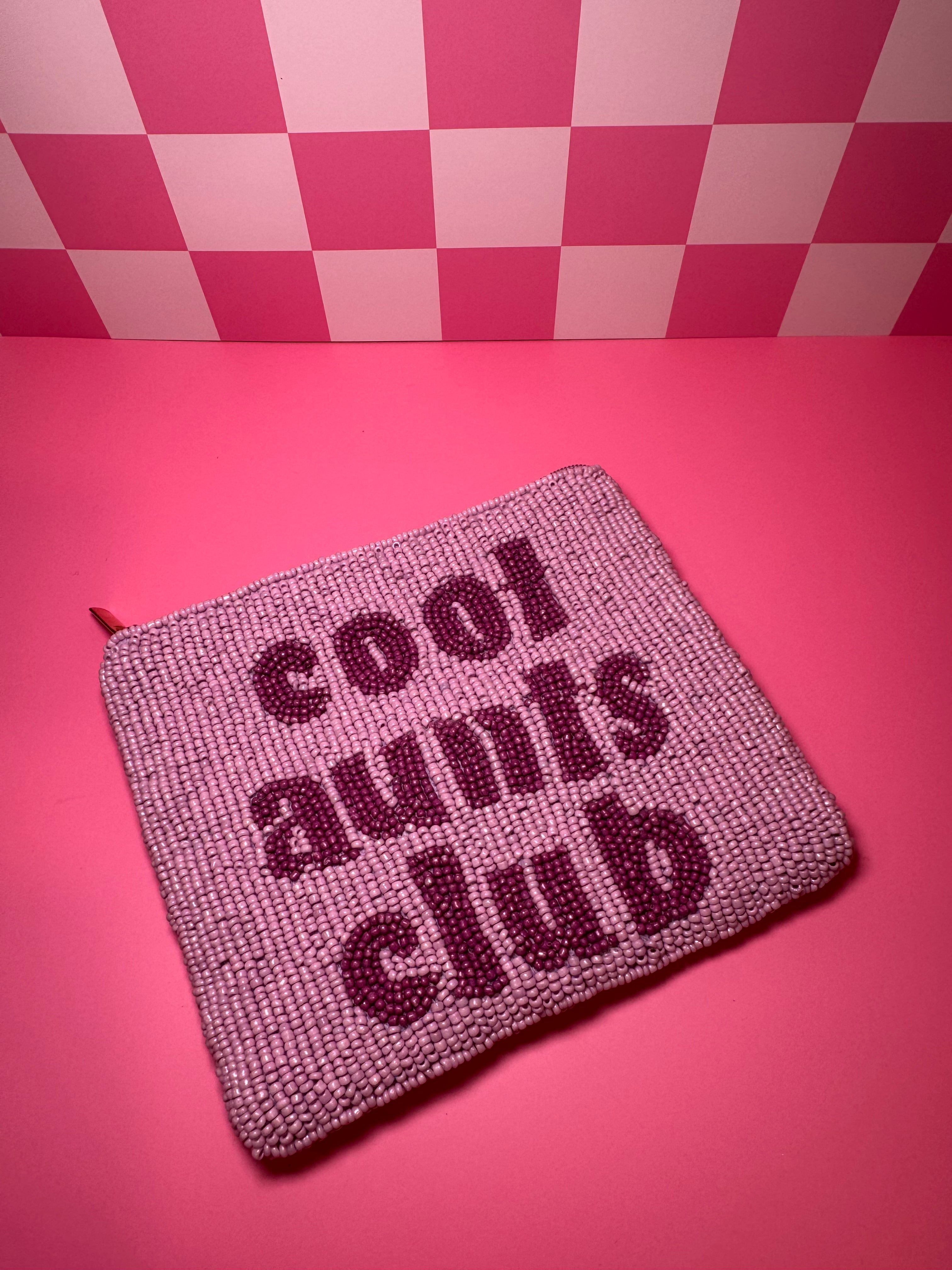 XL Cool Aunts Club- Beaded Pouch