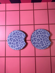 Purple Cheetah Print - Car Coaster (Pack of 2)