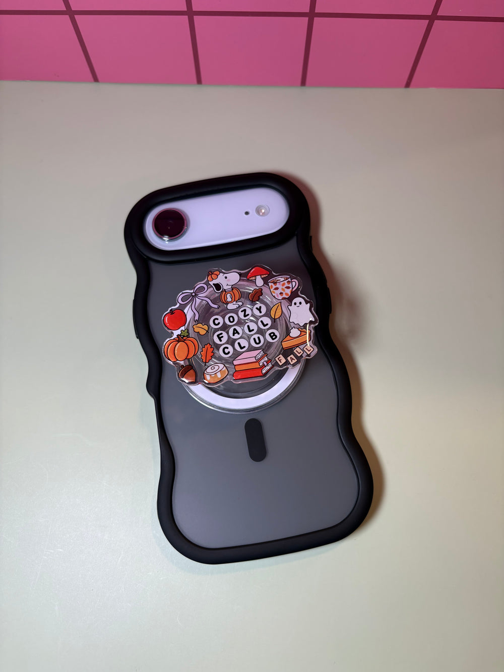 "Cozy Fall Club" Phone & E-Reader MagSafe Grip
