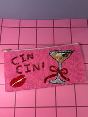 Cin Cin! - Beaded Pouch