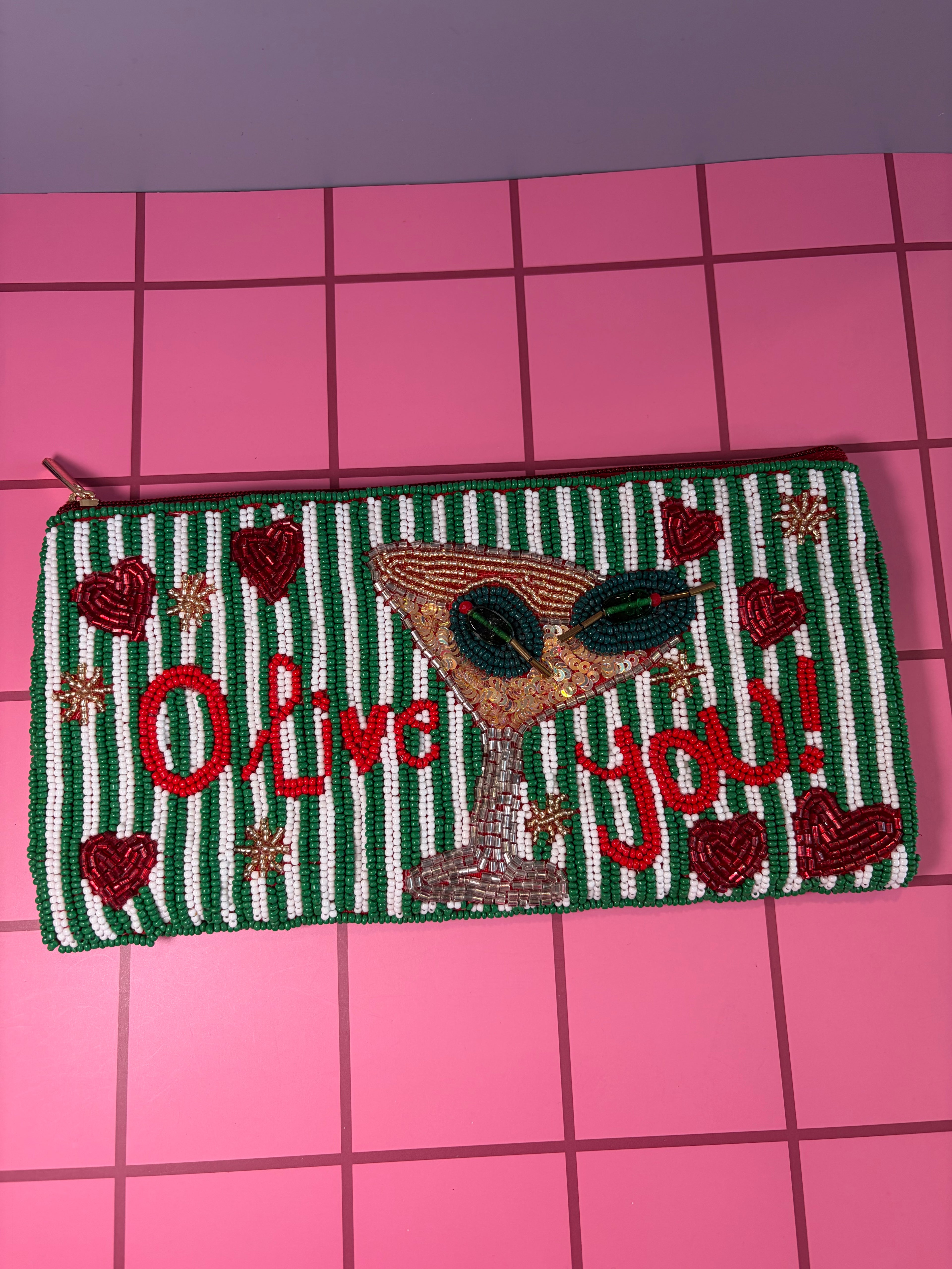 Olive you! - Beaded Pouch