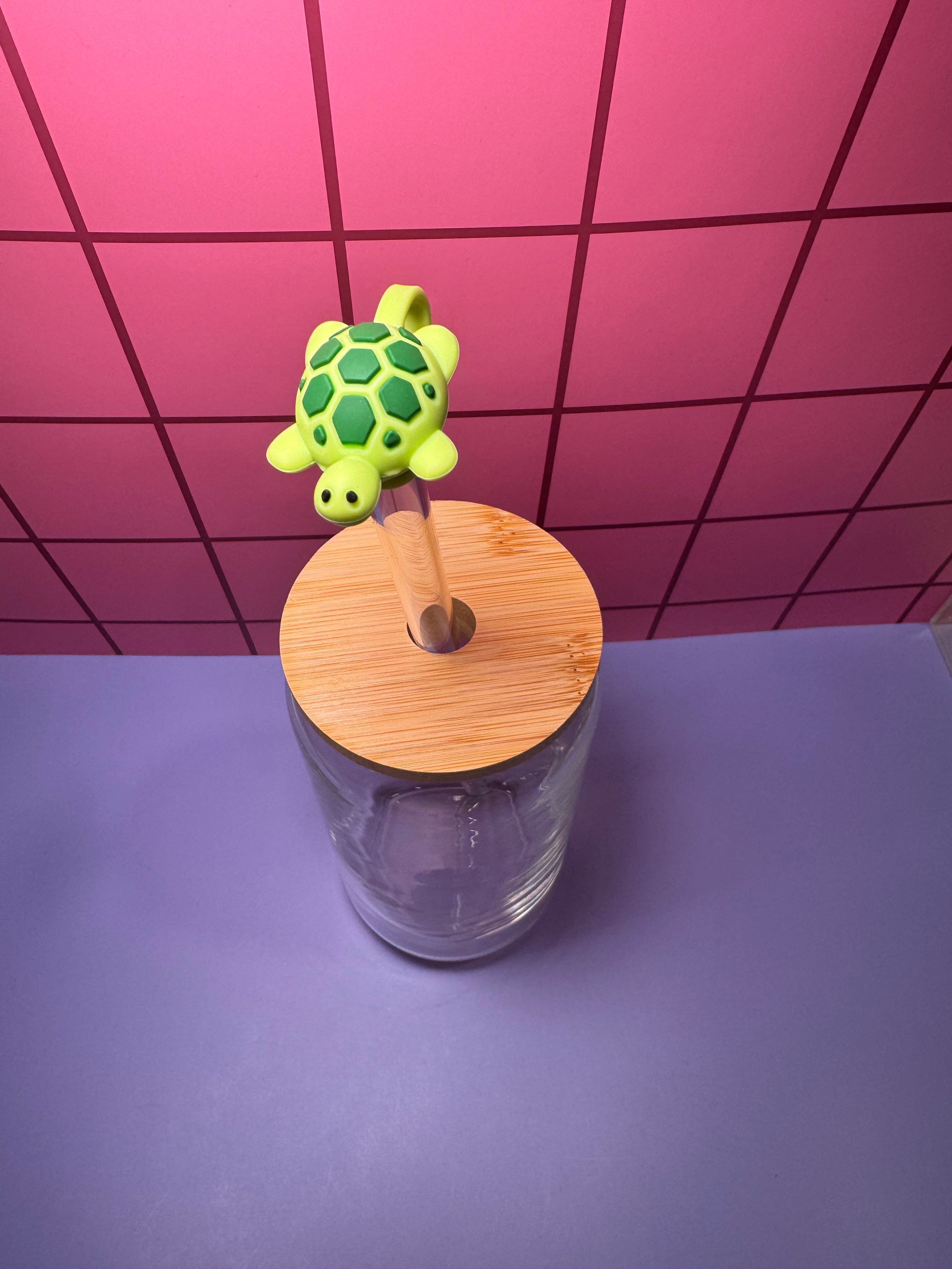 Turtle 3D Straw Topper