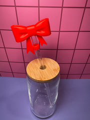Red Bow - 3D Straw Topper