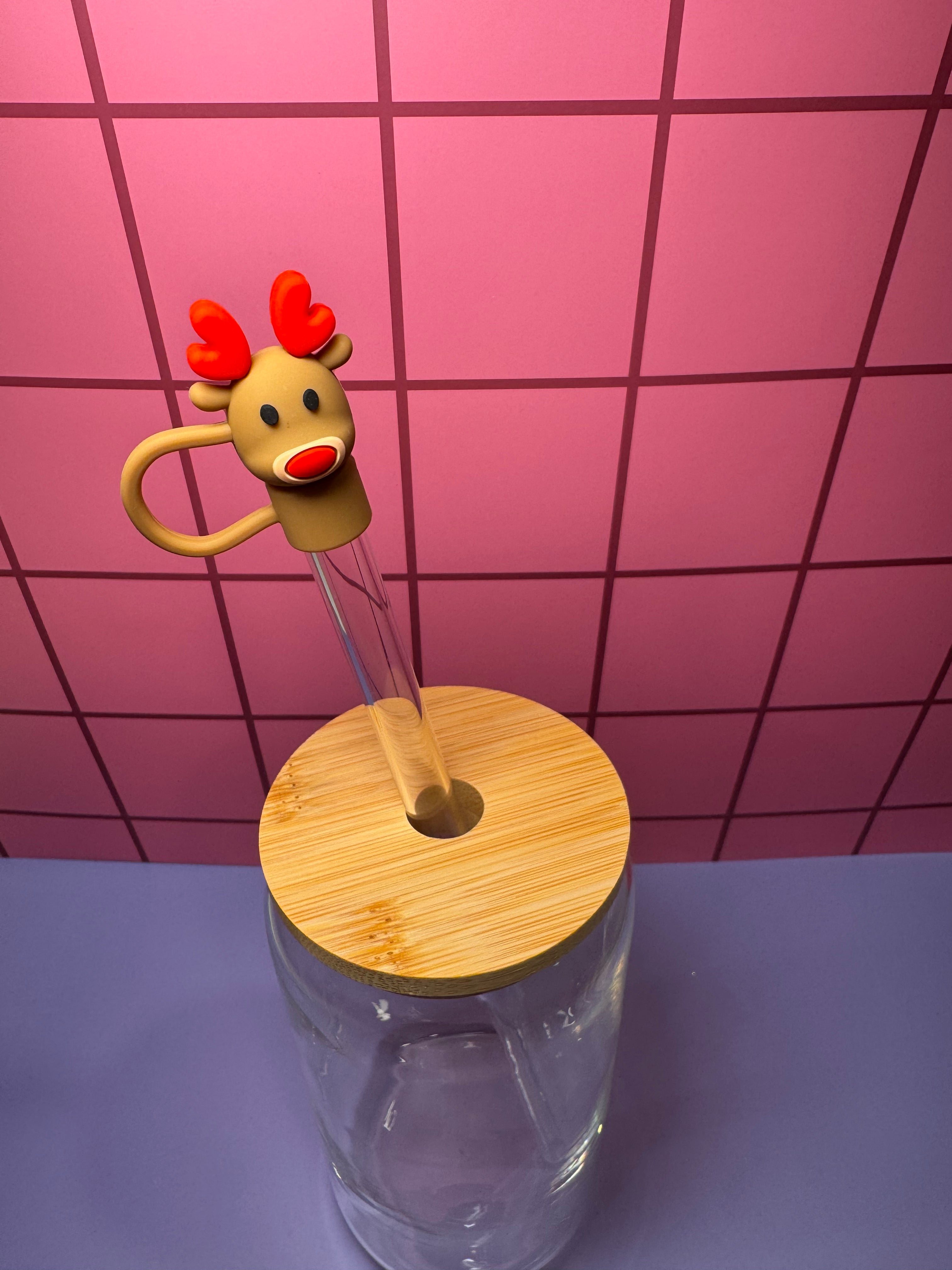 Reindeer 3D Straw Topper