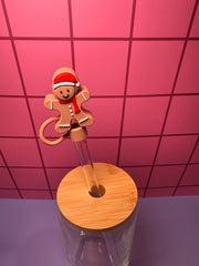 Gingerbread Man - 3D Straw Topper