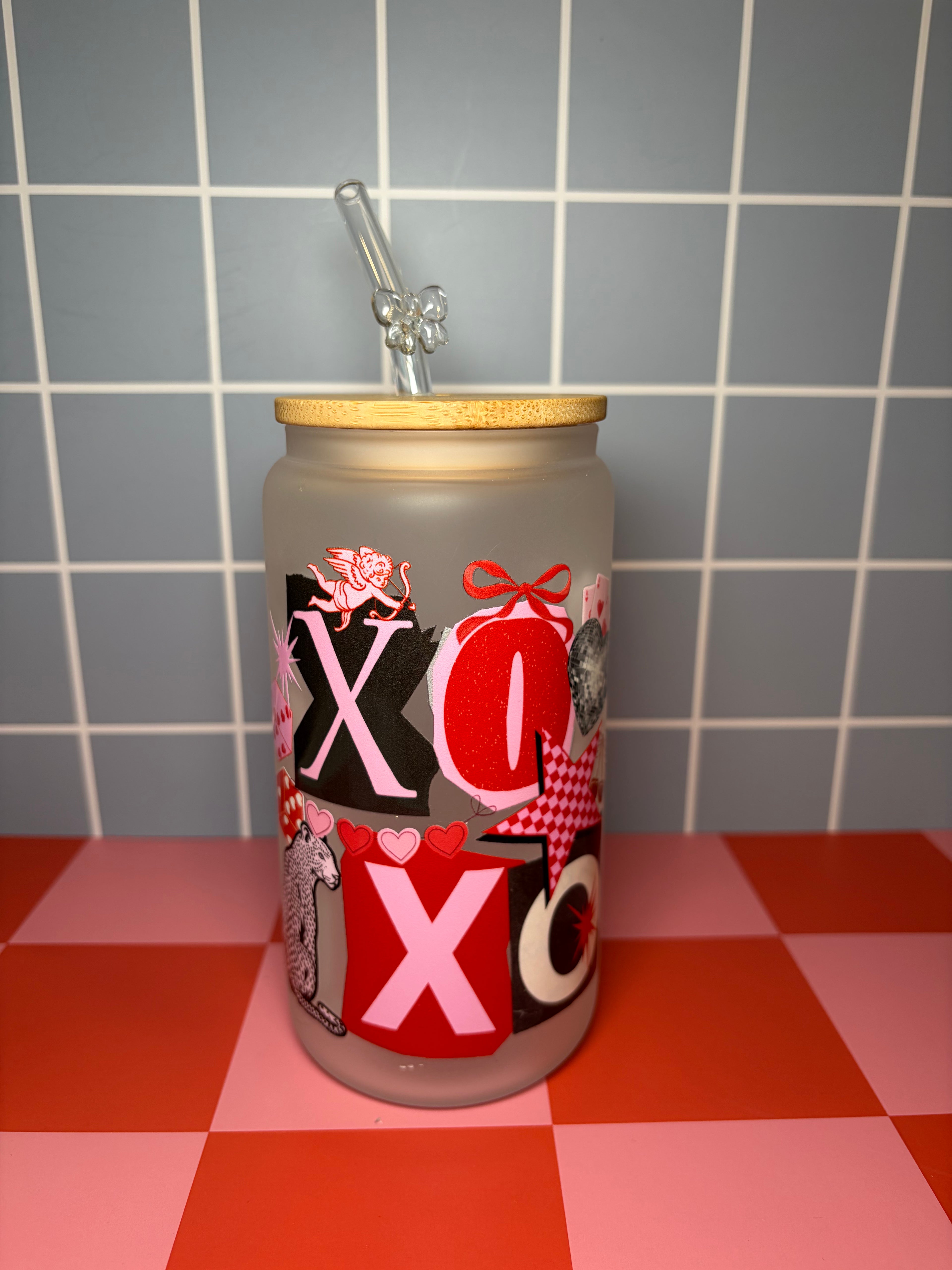 Xoxo glass can