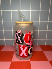 XOXO - 16 Oz Glass Can