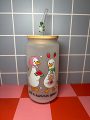 Just a Summer Goose - 16 Oz Glass Can