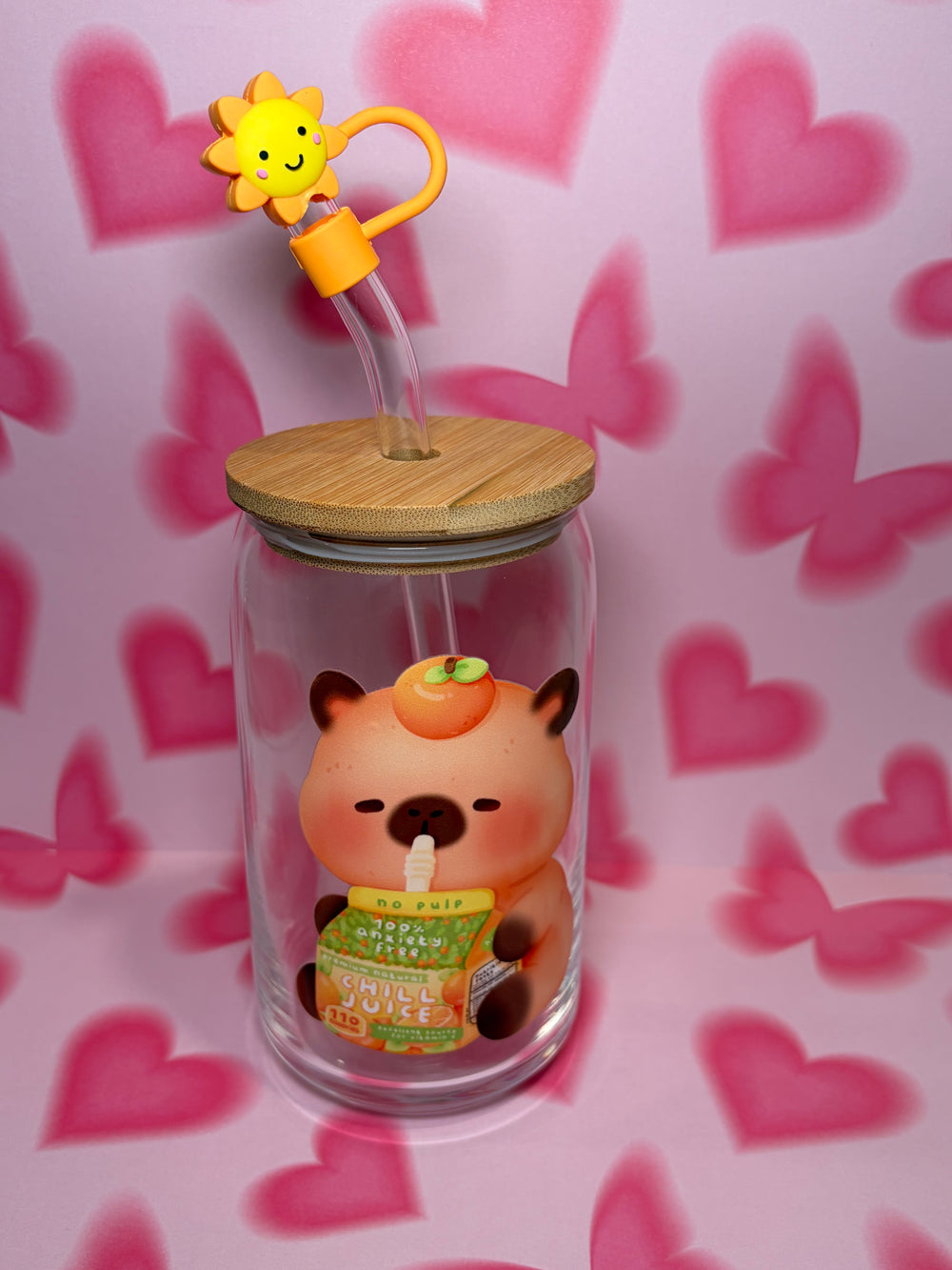Chill juice capybara - 16 Oz Glass Can