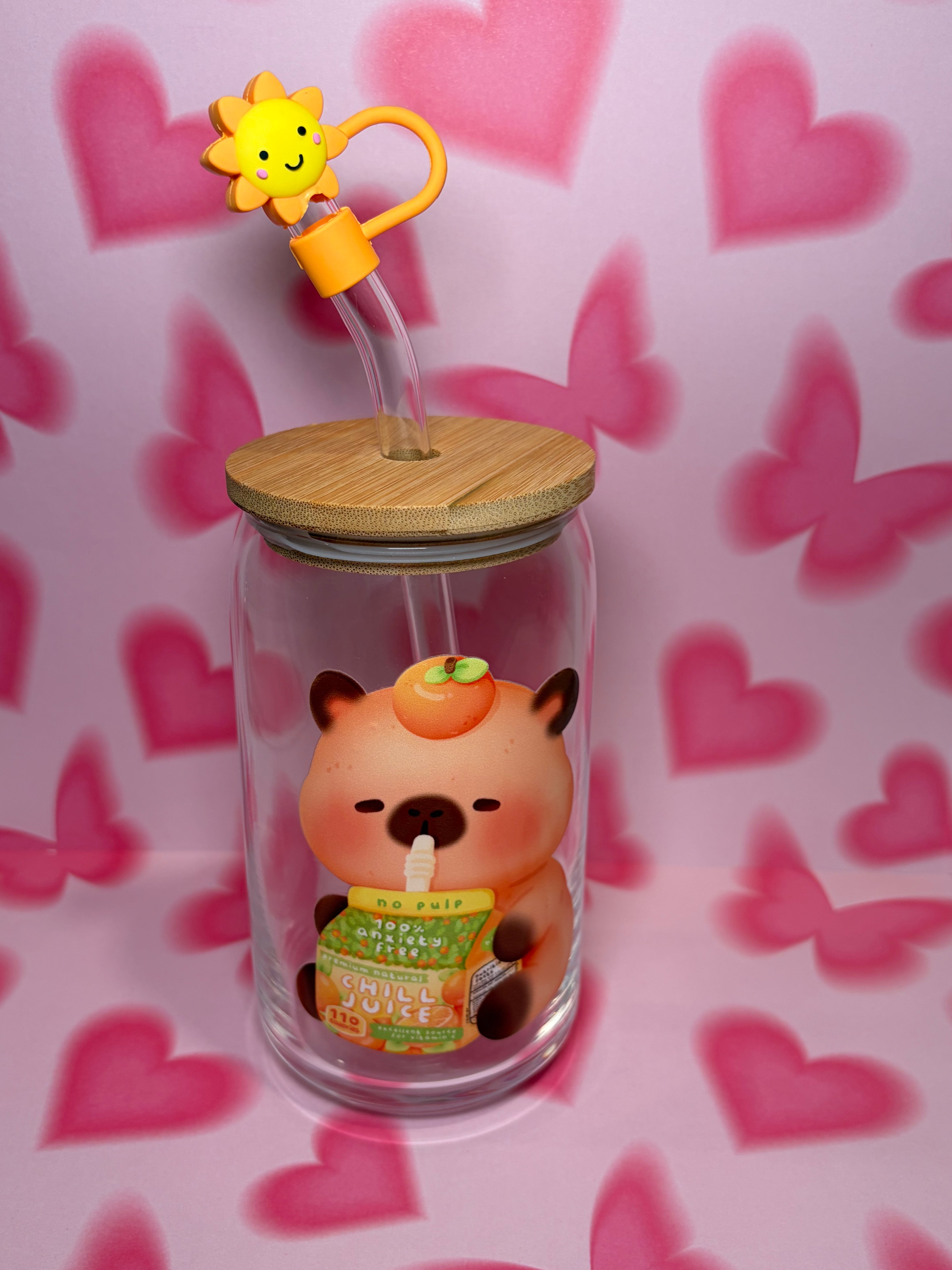 Chill juice capybara - 16 Oz Glass Can