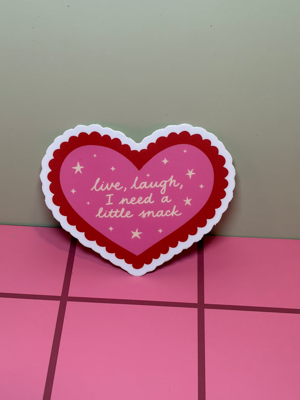 Live laugh I need a little snack - Sticker