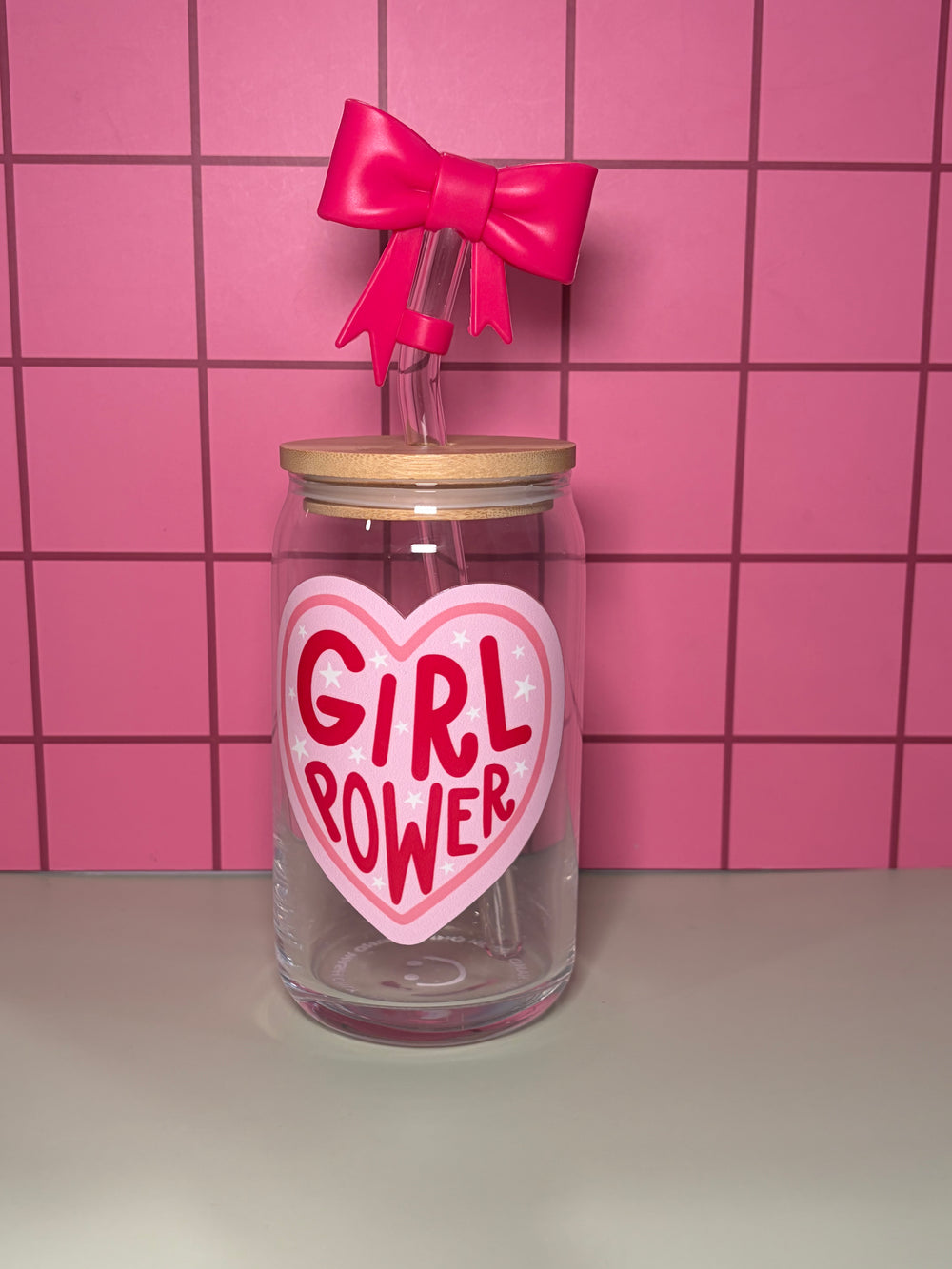 Girl Power - 16 Oz Glass Can