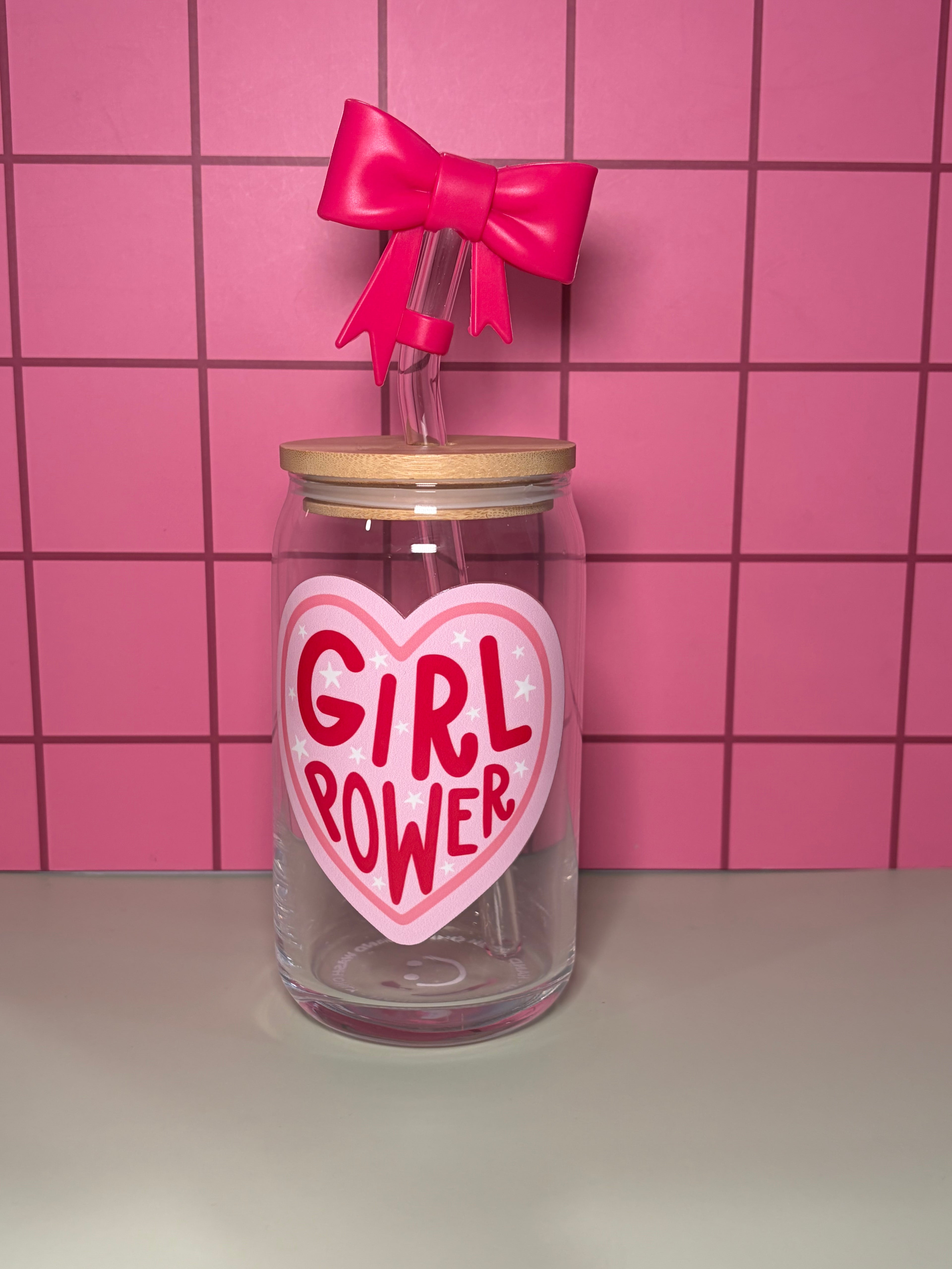 Girl Power - 16 Oz Glass Can