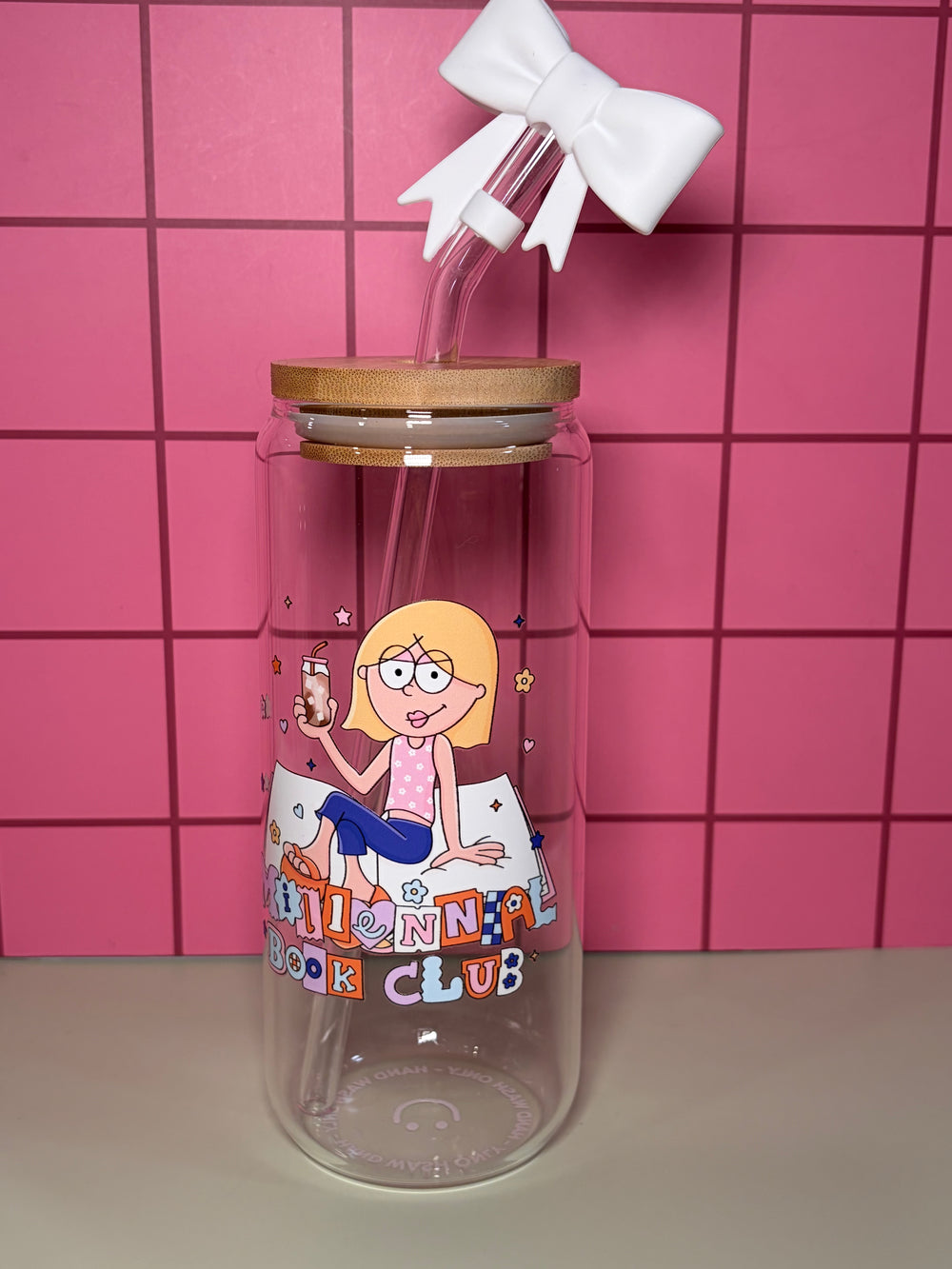 Milennial Book Club- 20 Oz Glass Can
