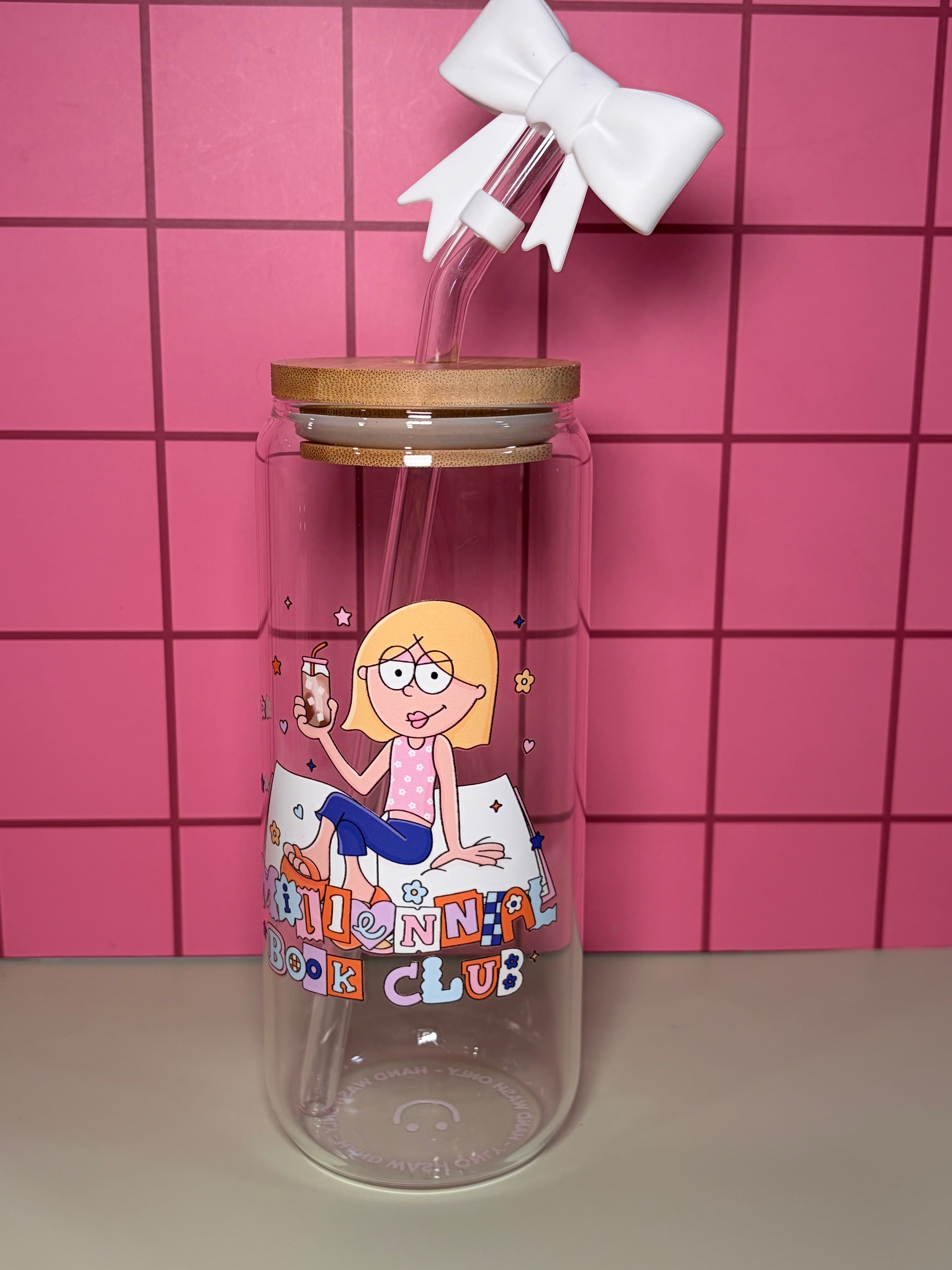 Milennial Book Club- 20 Oz Glass Can