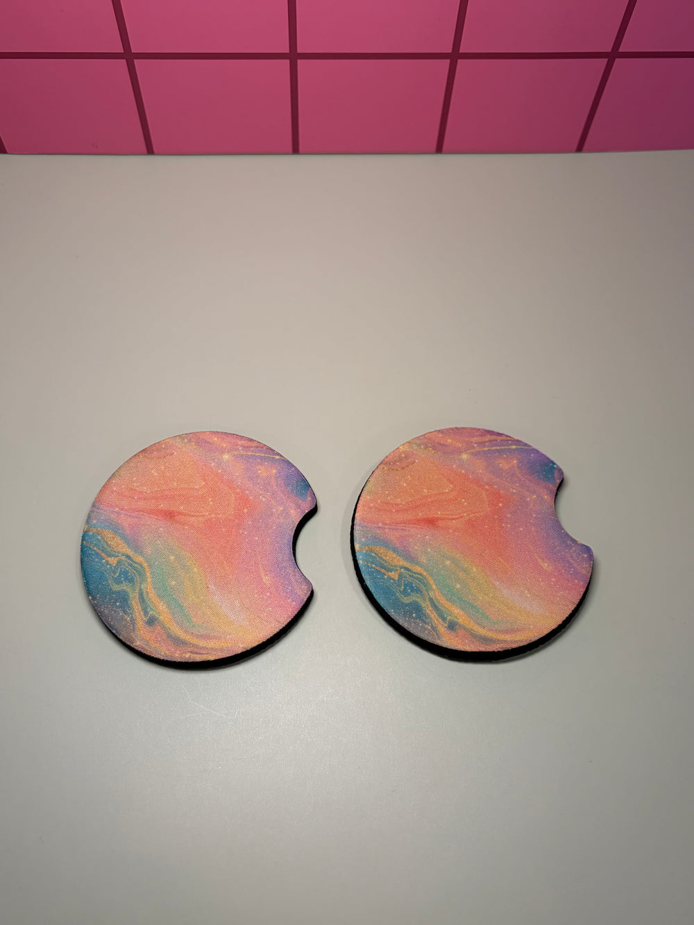 Colorful Galaxy - Car Coaster (Pack of 2)