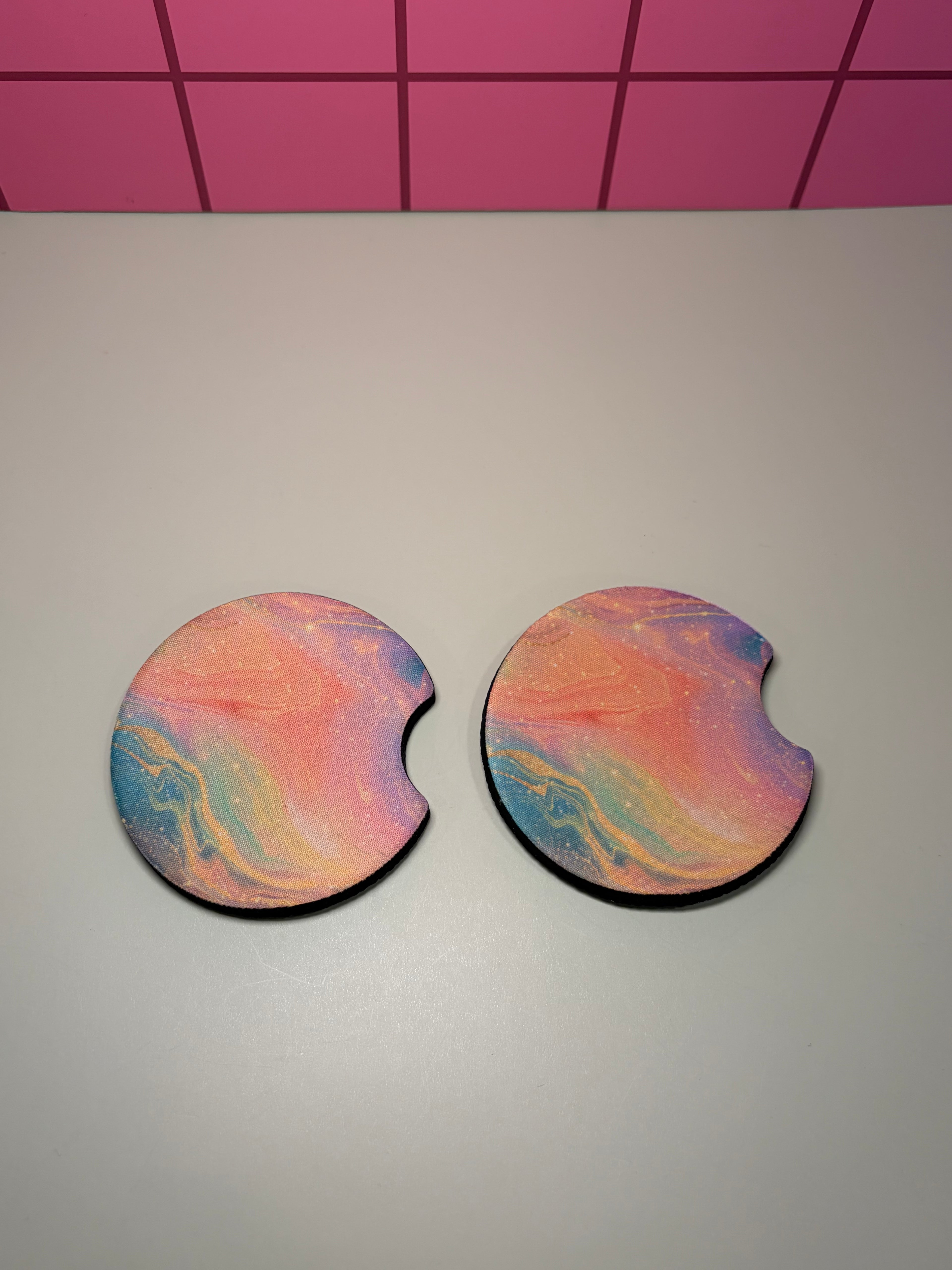 Colorful Galaxy - Car Coaster (Pack of 2)