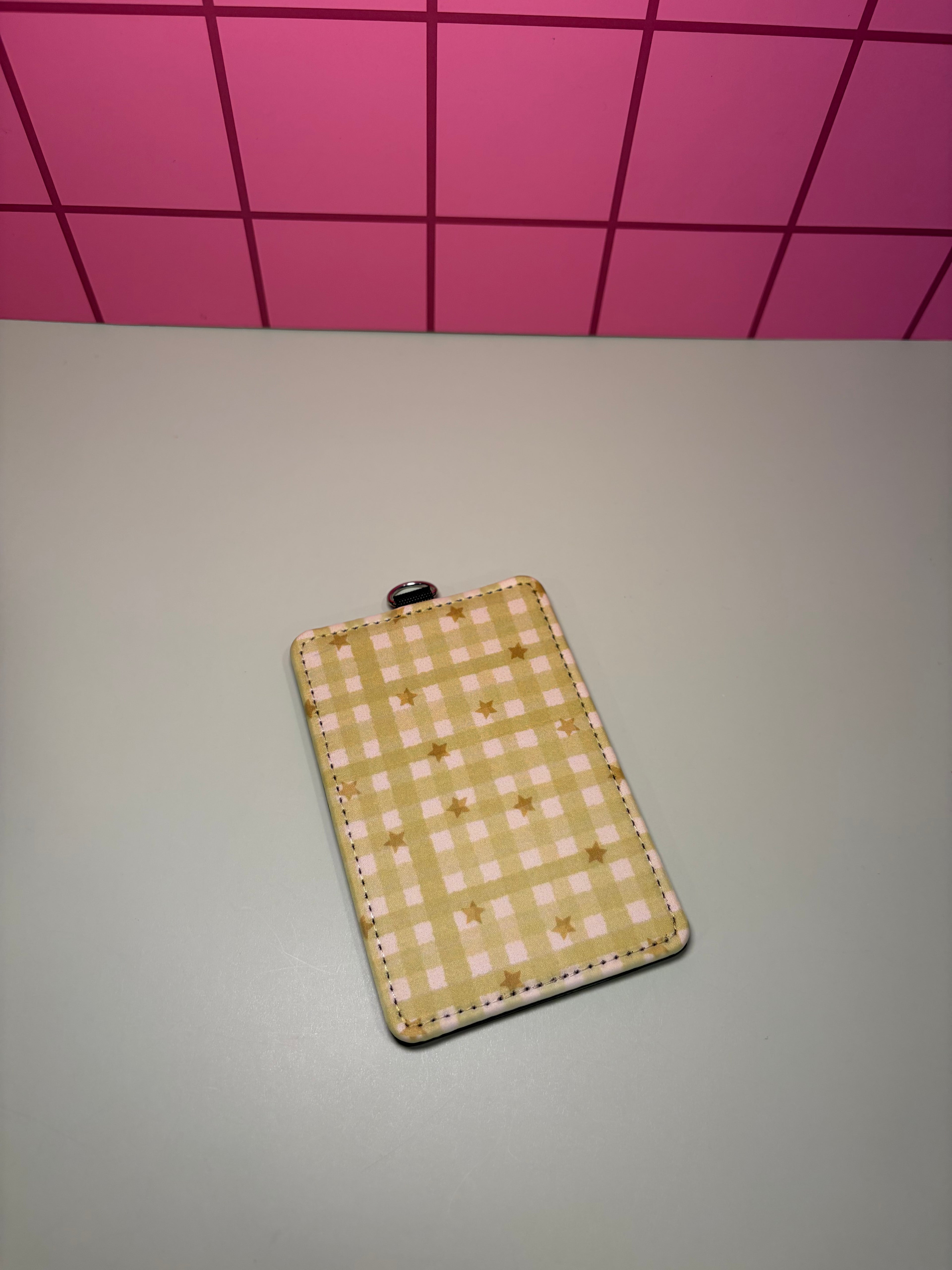 Green Plaid - ID Badge Holder with Lanyard