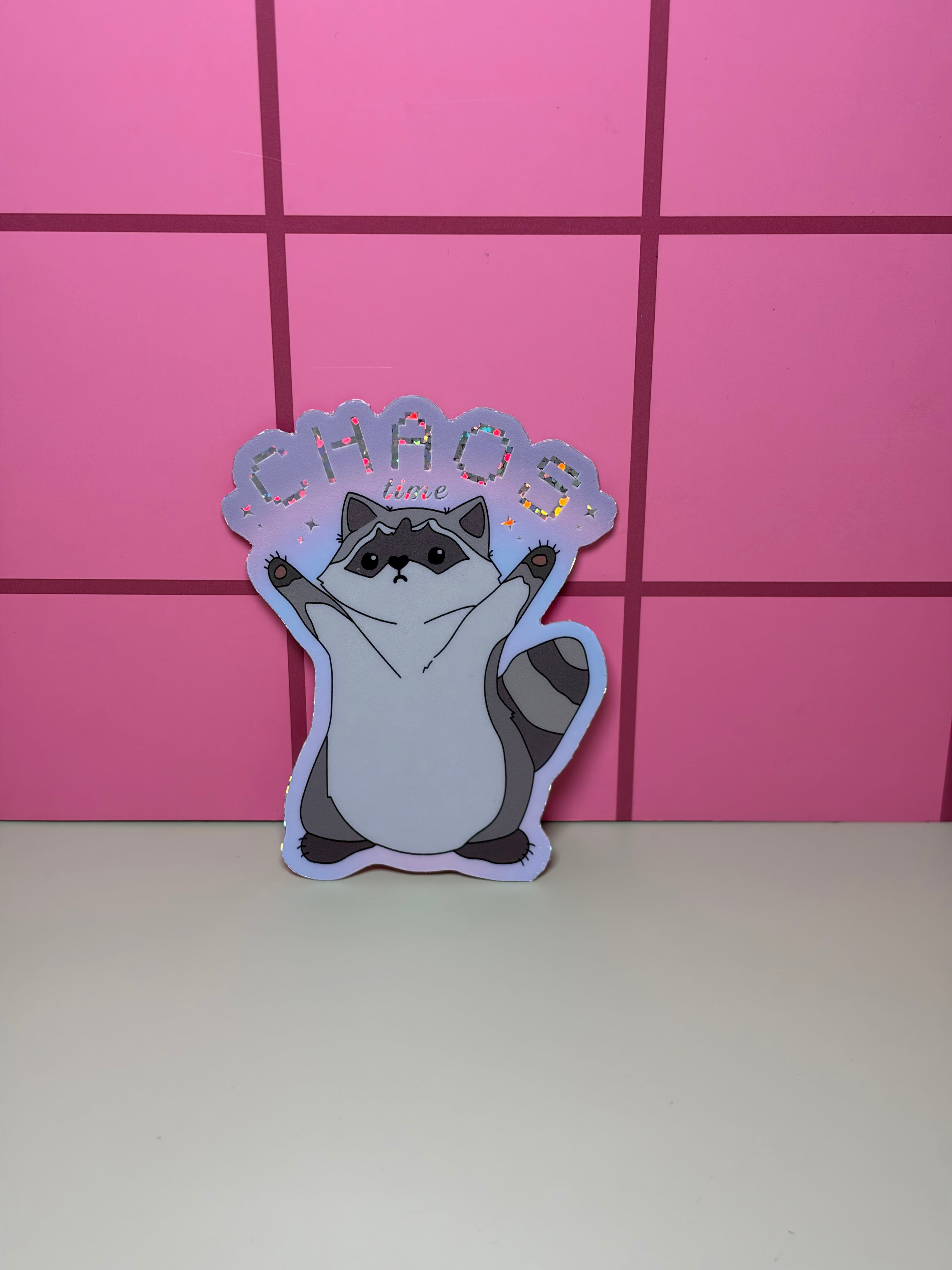 Chaos Time Raccoon - Sticker
