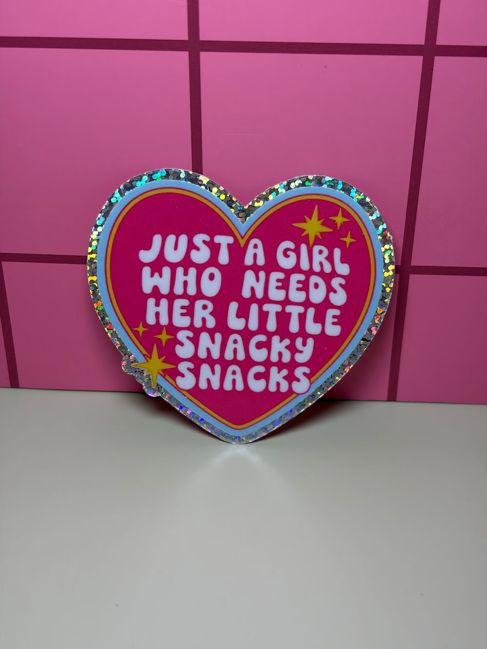 Just a girl who needs her little snacky snacks- Sticker